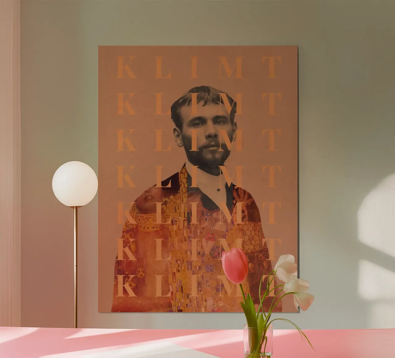 for Gustav Klimt 02 poster con telaio in alluminio da Frank Moth