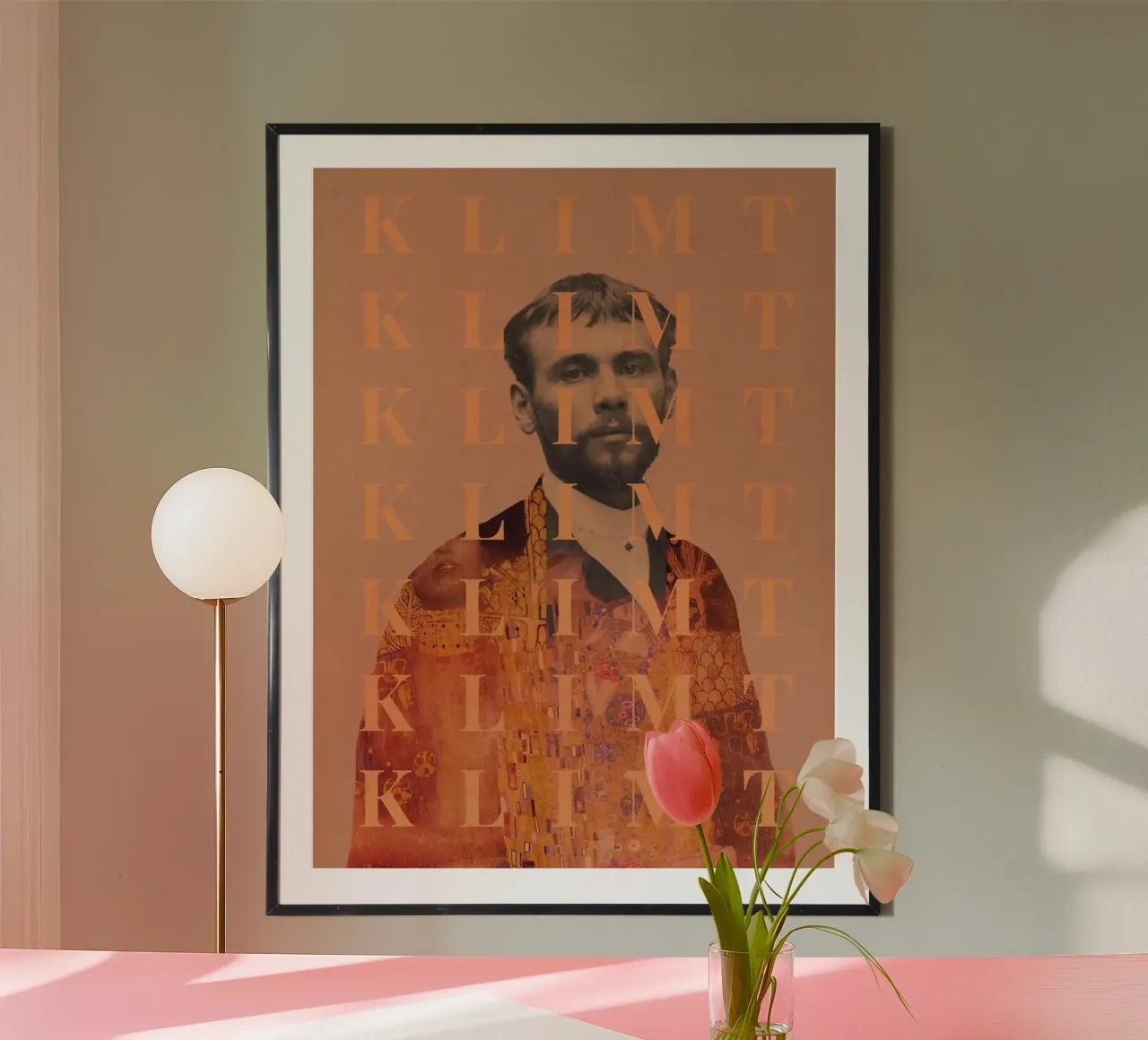 for Gustav Klimt 02 poster con telaio in alluminio da Frank Moth