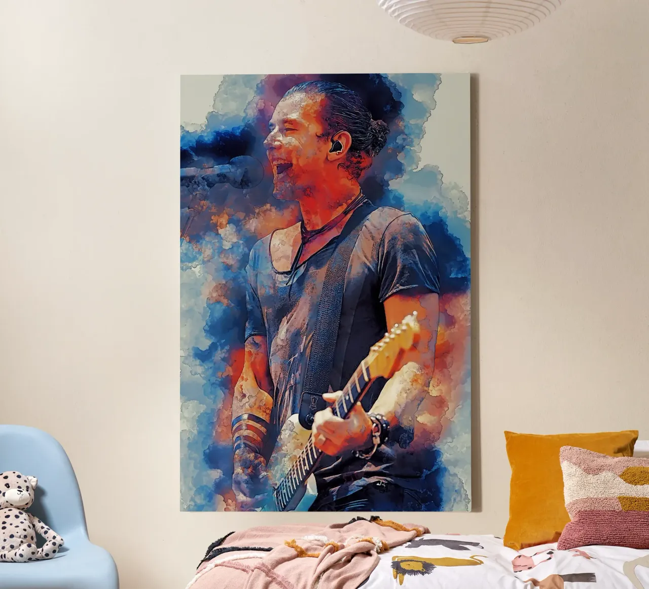 Color of Gavin Rossdale canvas by neonartroom