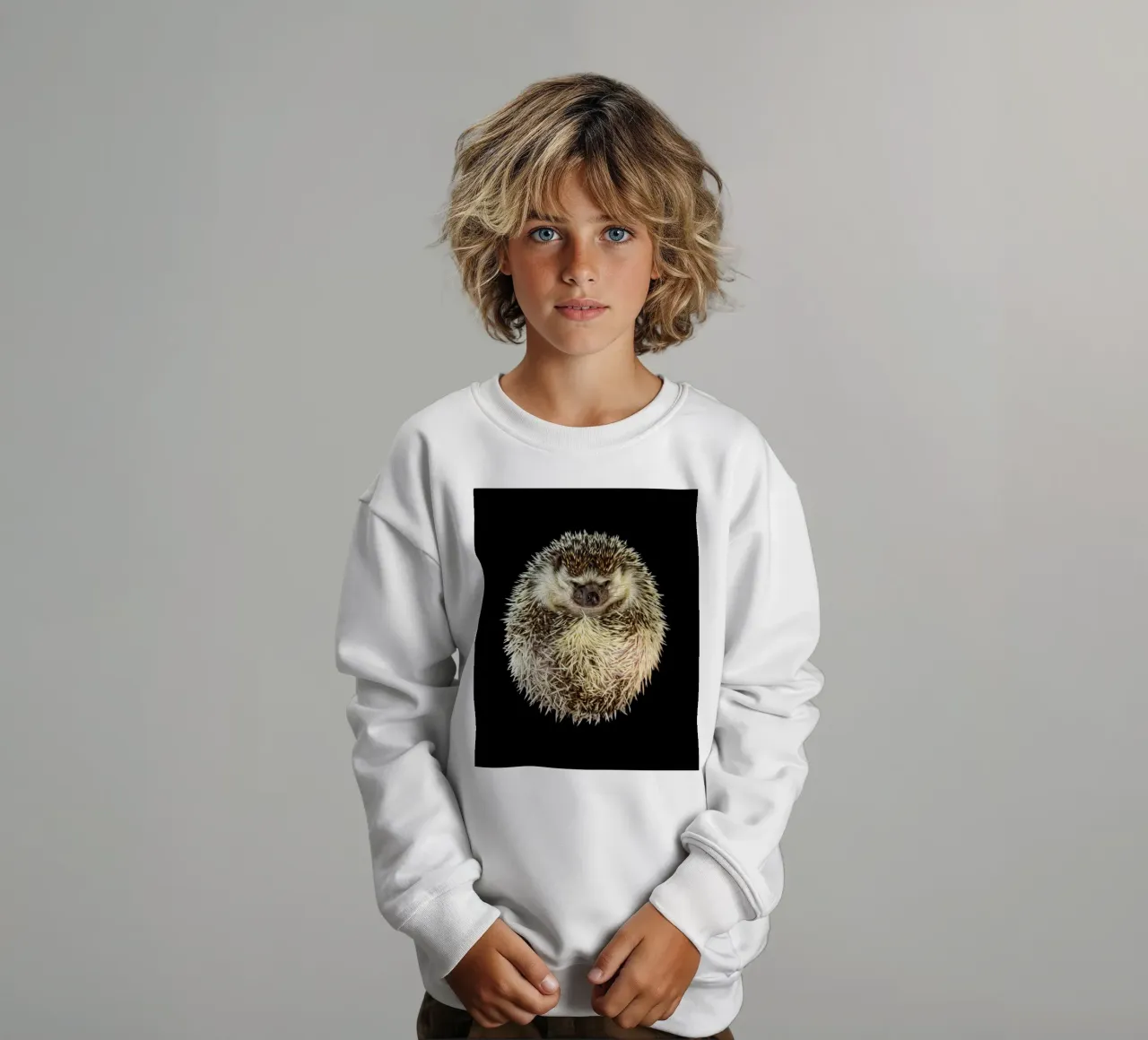 Riccio bianco/marrone felpa bambino da Curious Collections by Marielle Leenders