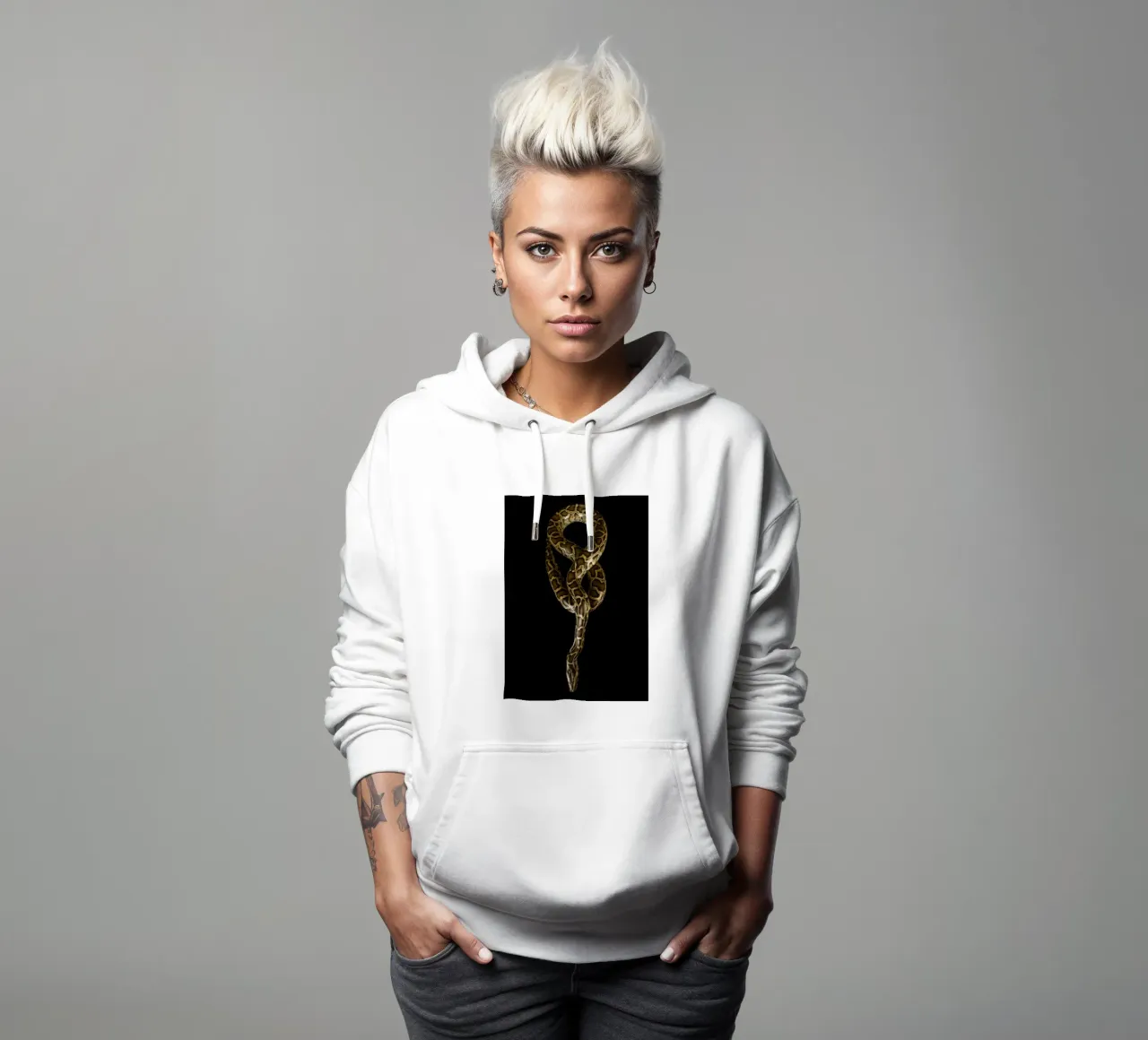 Python sudadera con capucha de Curious Collections by Marielle Leenders