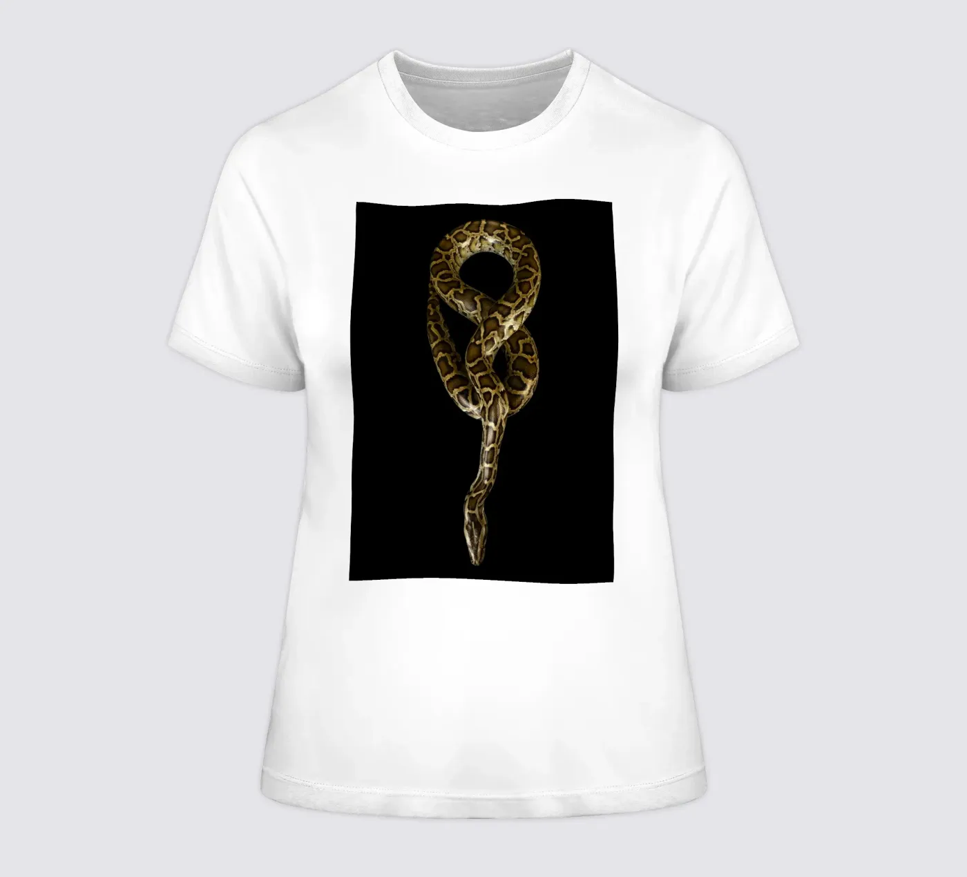 Python women's fitted t-shirt by Curious Collections by Marielle Leenders