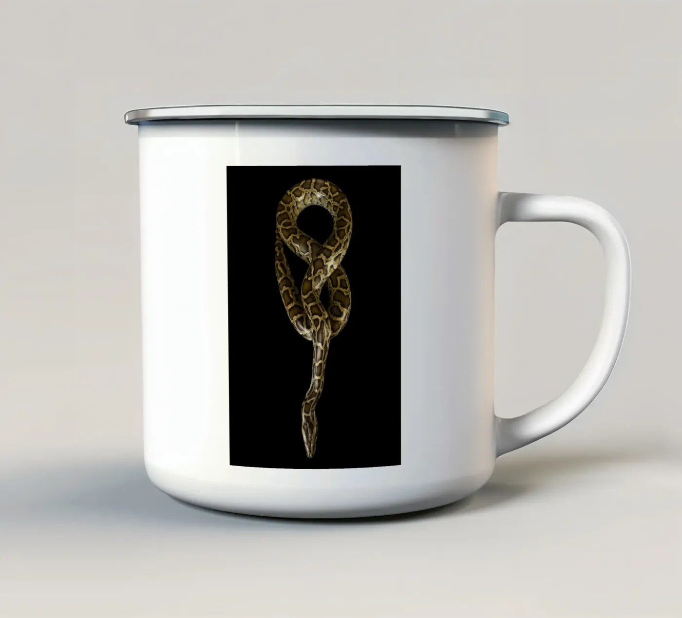 Python emaille mok van Curious Collections by Marielle Leenders