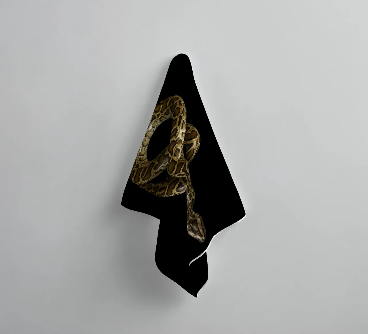 Python badhanddoek van Curious Collections by Marielle Leenders