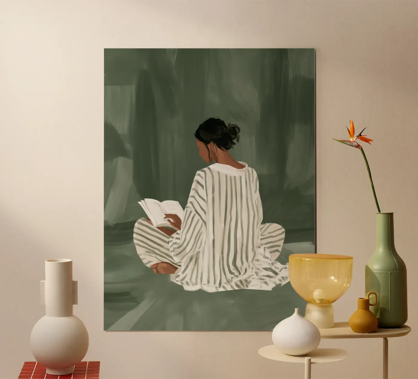 Stillness Between Chapters poster by Bubblycanvas