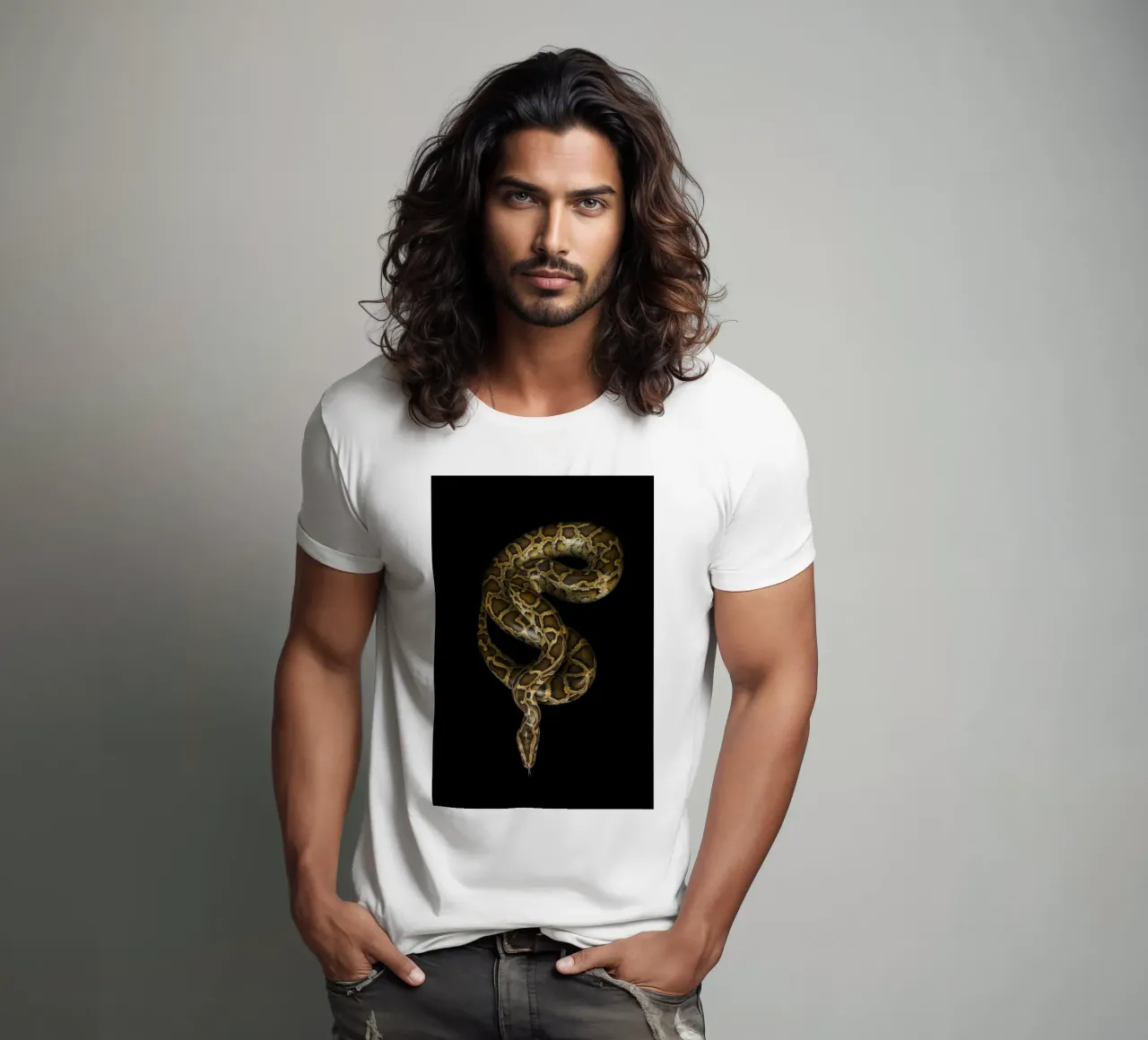 Python t-shirt van Curious Collections by Marielle Leenders