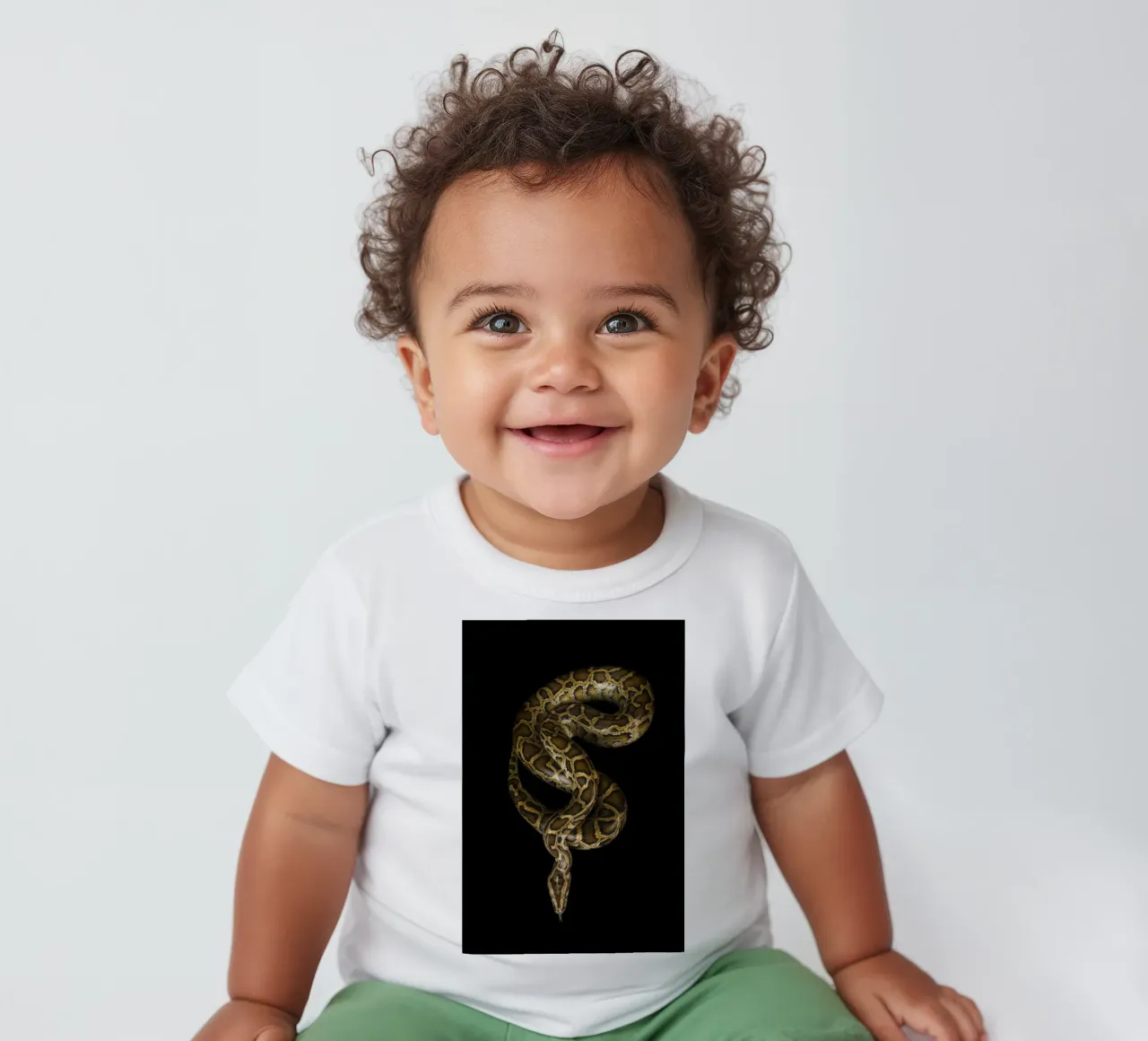 Python Baby T-Shirt von Curious Collections by Marielle Leenders