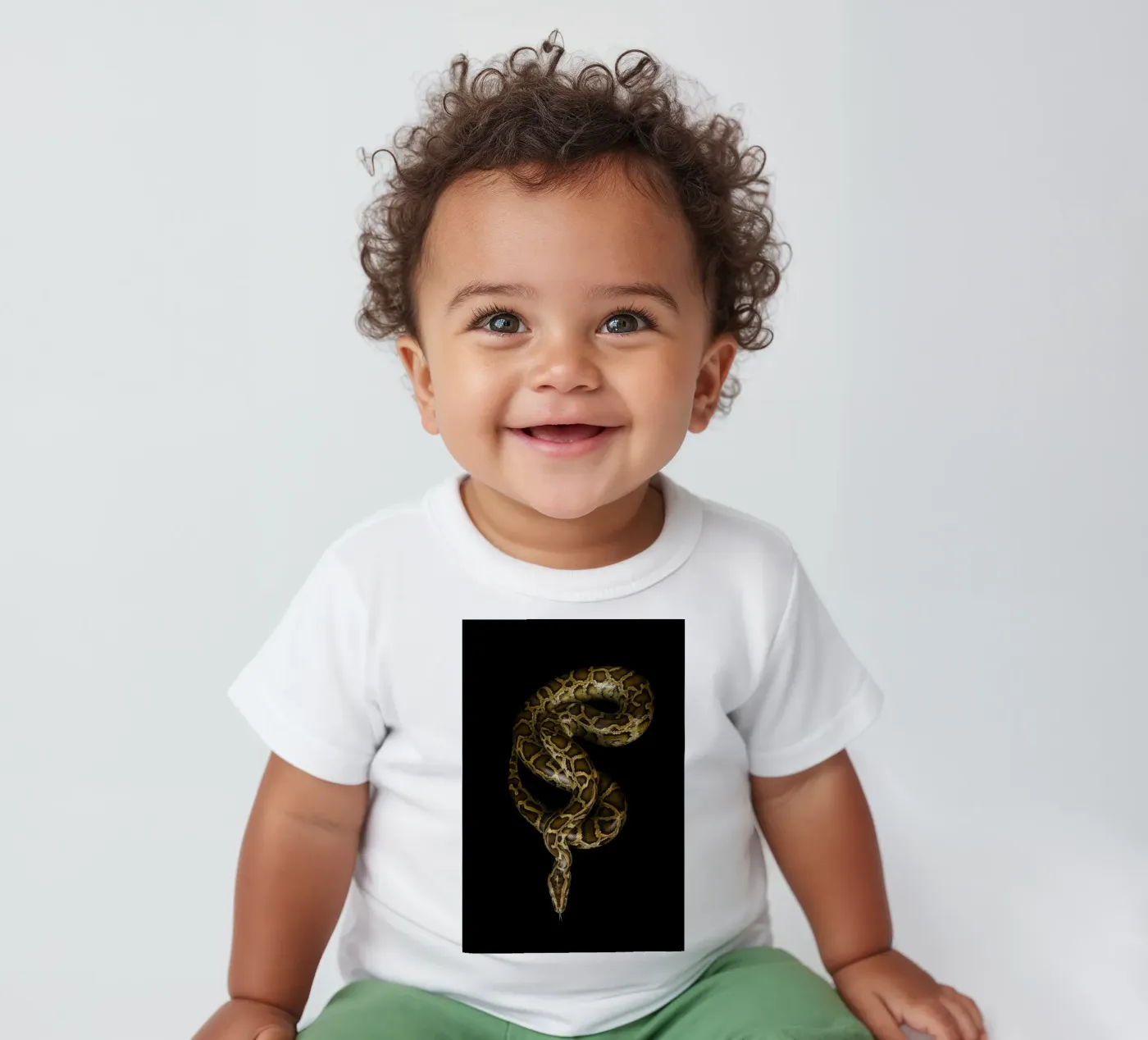 Python baby t-shirt van Curious Collections by Marielle Leenders