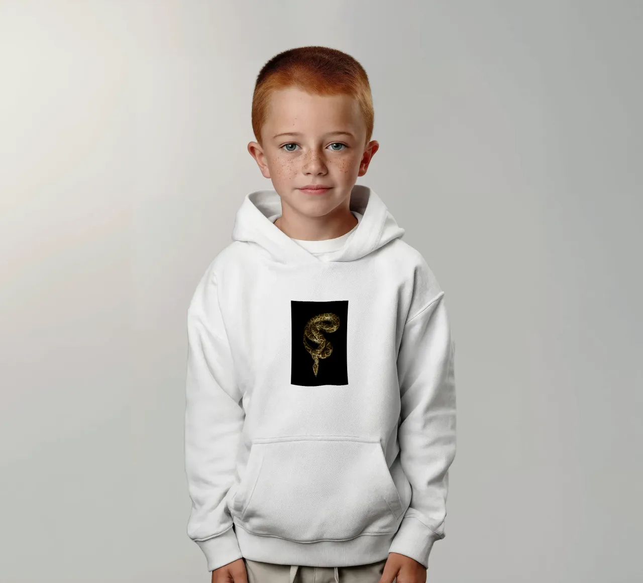 Python sudadera con capucha para niño de Curious Collections by Marielle Leenders