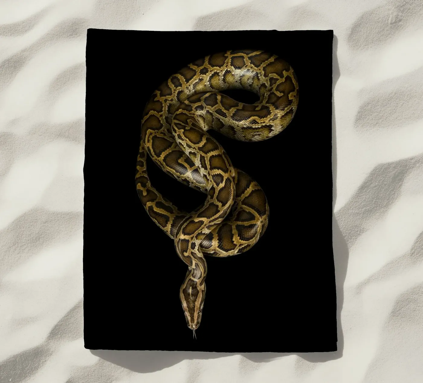 Python beach towel by Curious Collections by Marielle Leenders