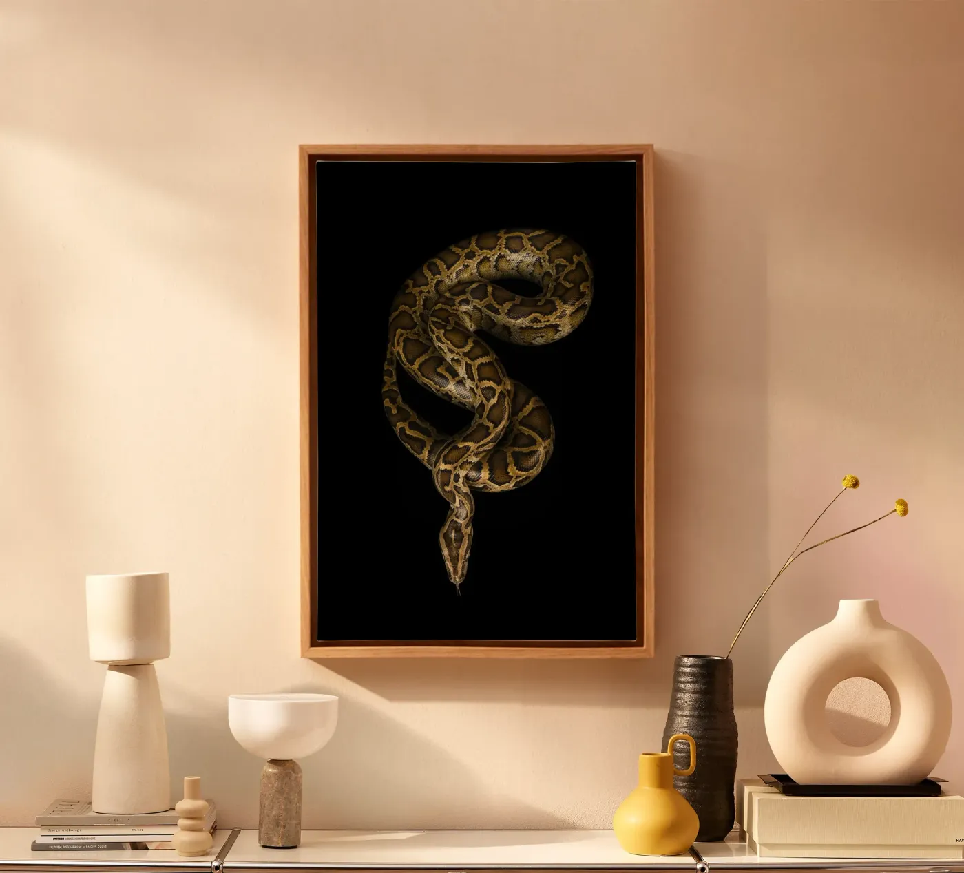 Python Leinwand von Curious Collections by Marielle Leenders