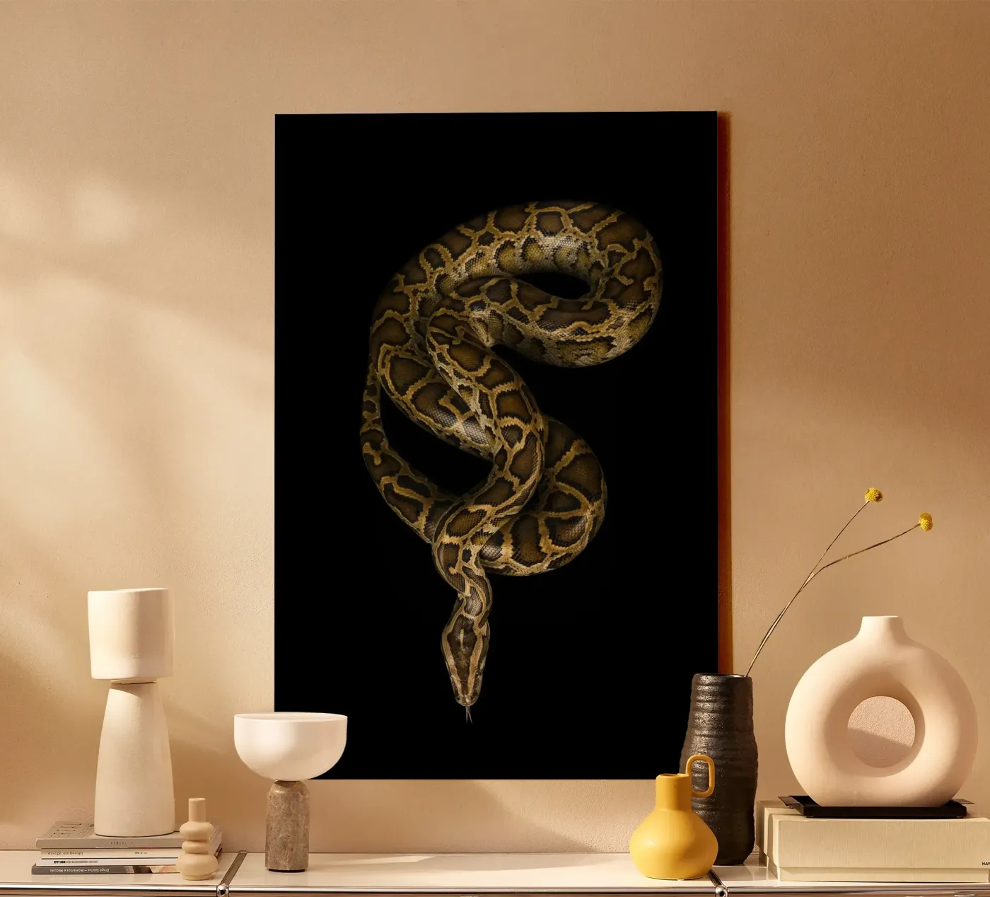 Python Leinwand von Curious Collections by Marielle Leenders