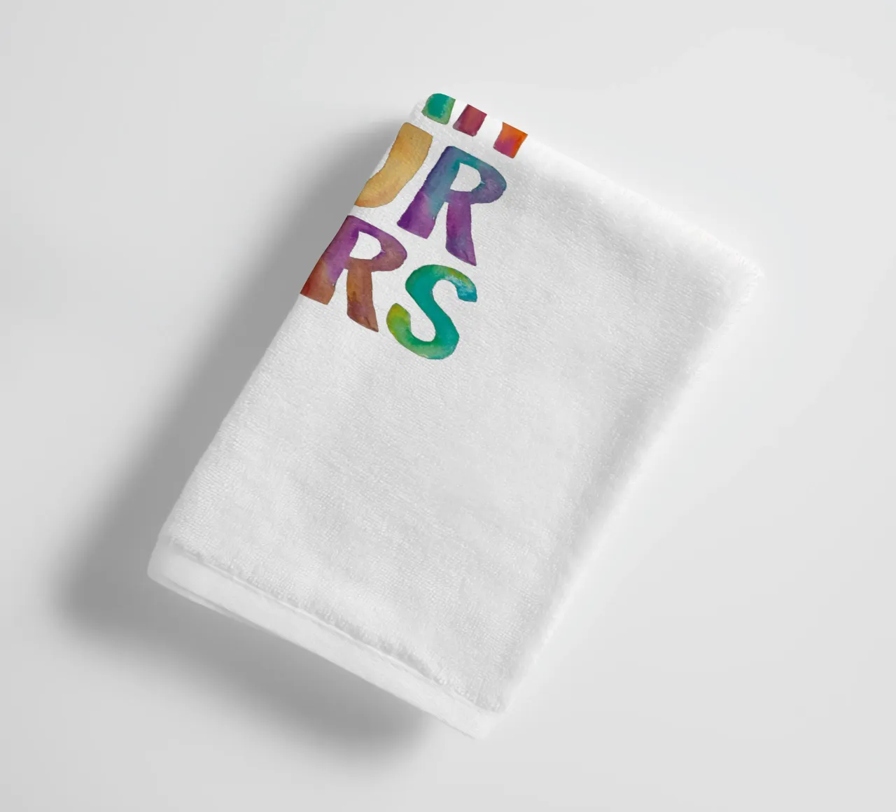 Let Your Dreams Be Bigger Than Your Fears Rainbow Design towel by THE MOTIVATED TYPE
