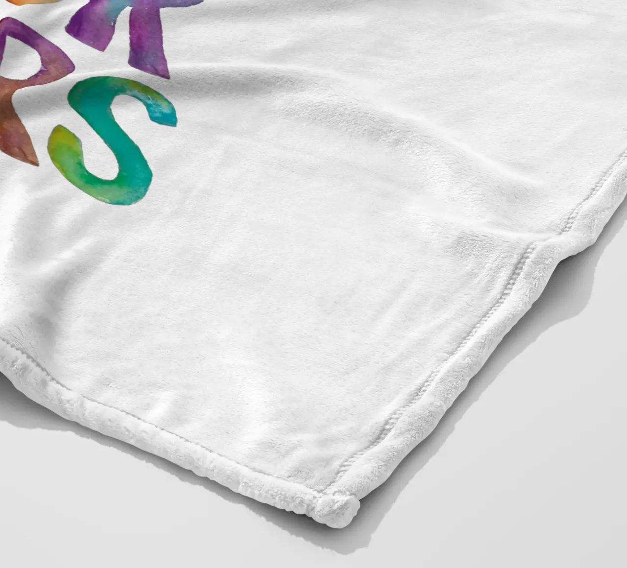 Let Your Dreams Be Bigger Than Your Fears Rainbow Design fleece blanket by THE MOTIVATED TYPE