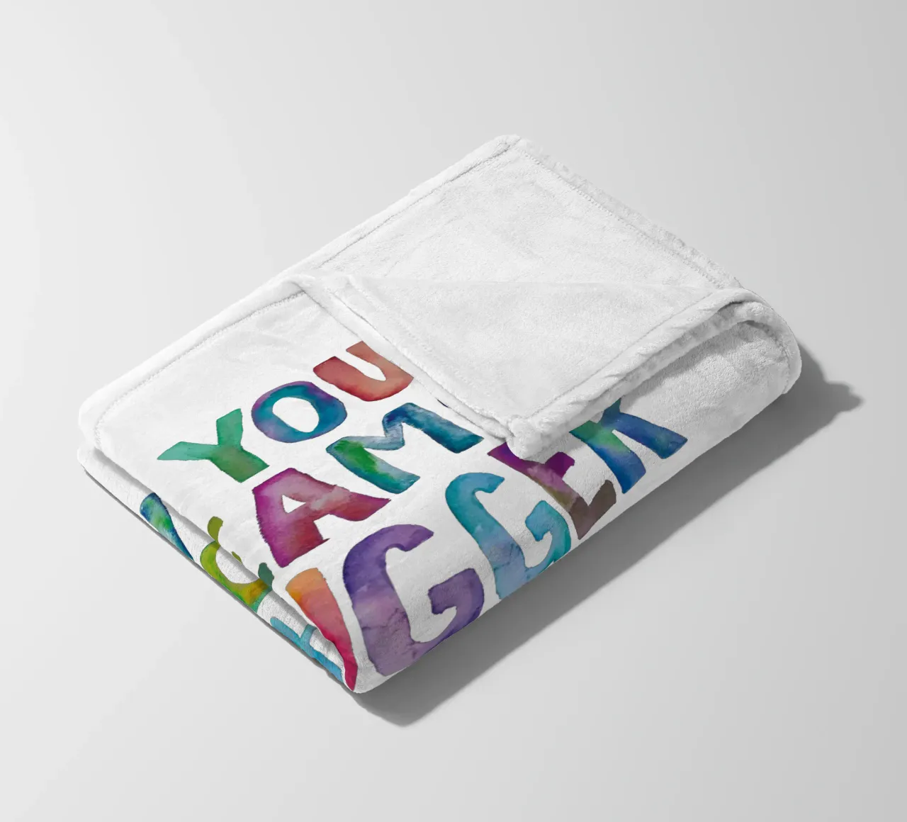 Let Your Dreams Be Bigger Than Your Fears Rainbow Design fleece blanket by THE MOTIVATED TYPE