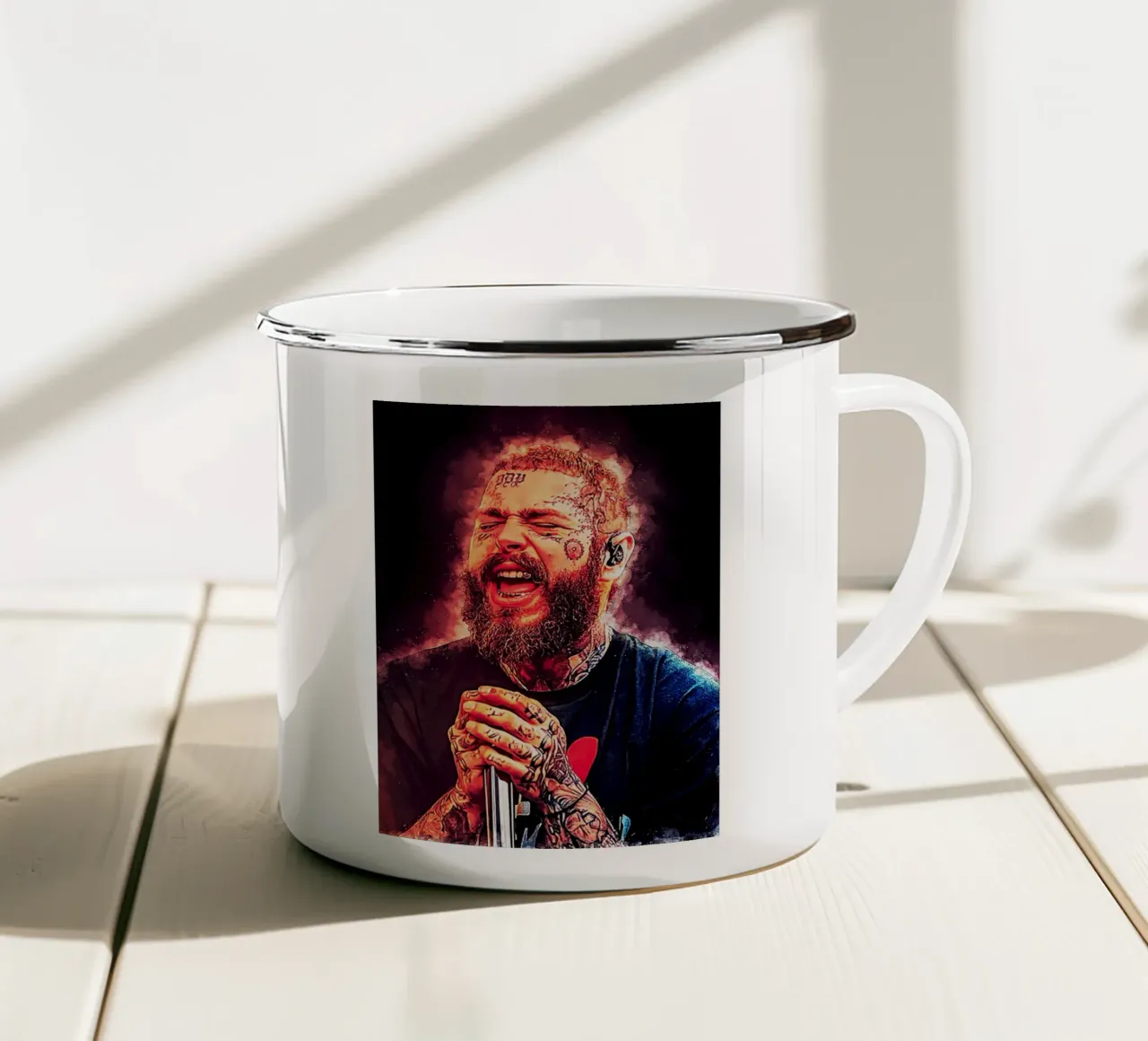 Arte di Post Malone tazza in smalto da neonartroom