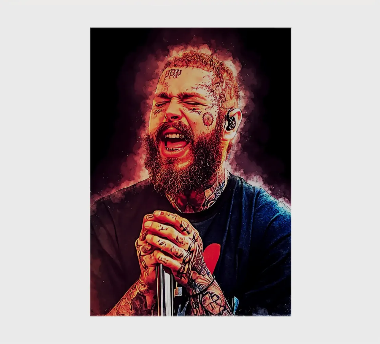 Art of Post Malone notebook by neonartroom