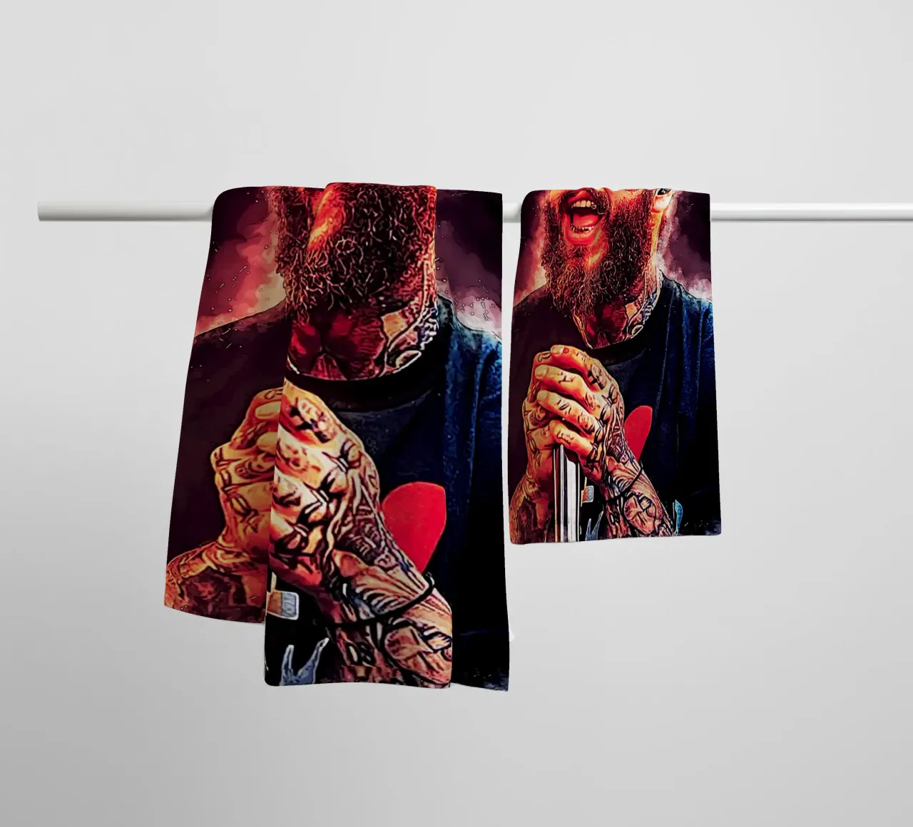 Arte di Post Malone asciugamano da bagno da neonartroom