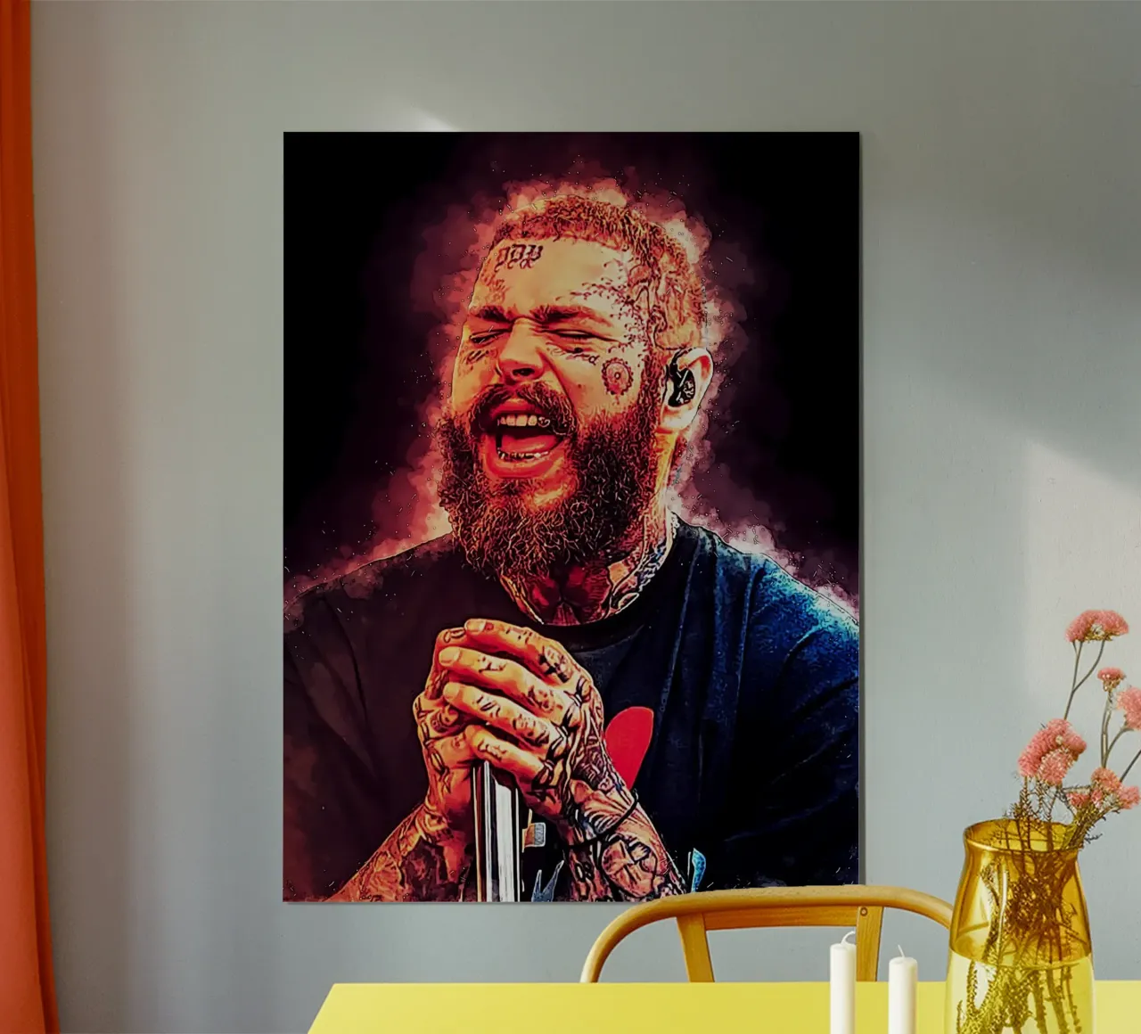 Art of Post Malone hahnemühle by neonartroom