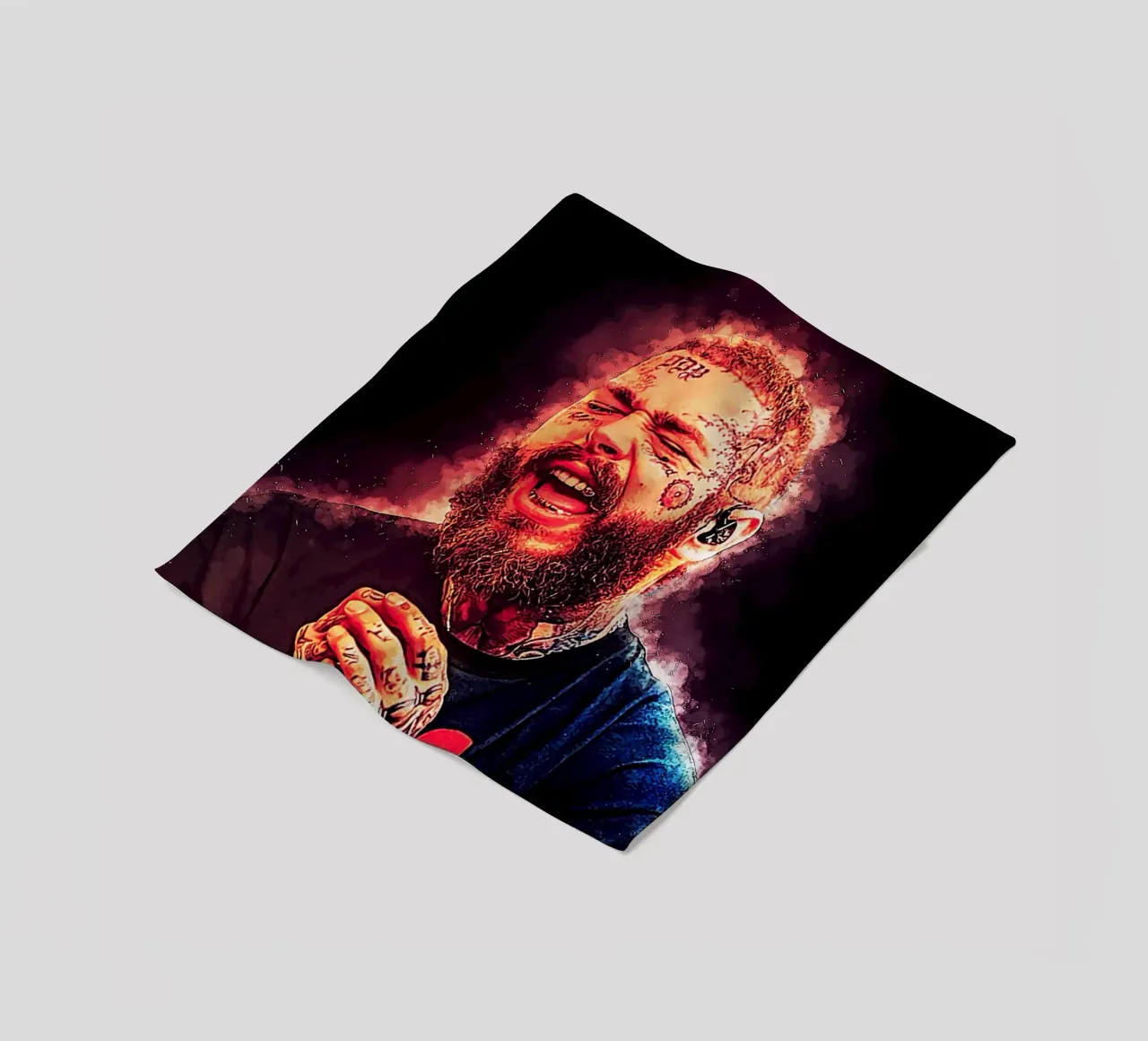 Arte de Post Malone manta de franela de neonartroom