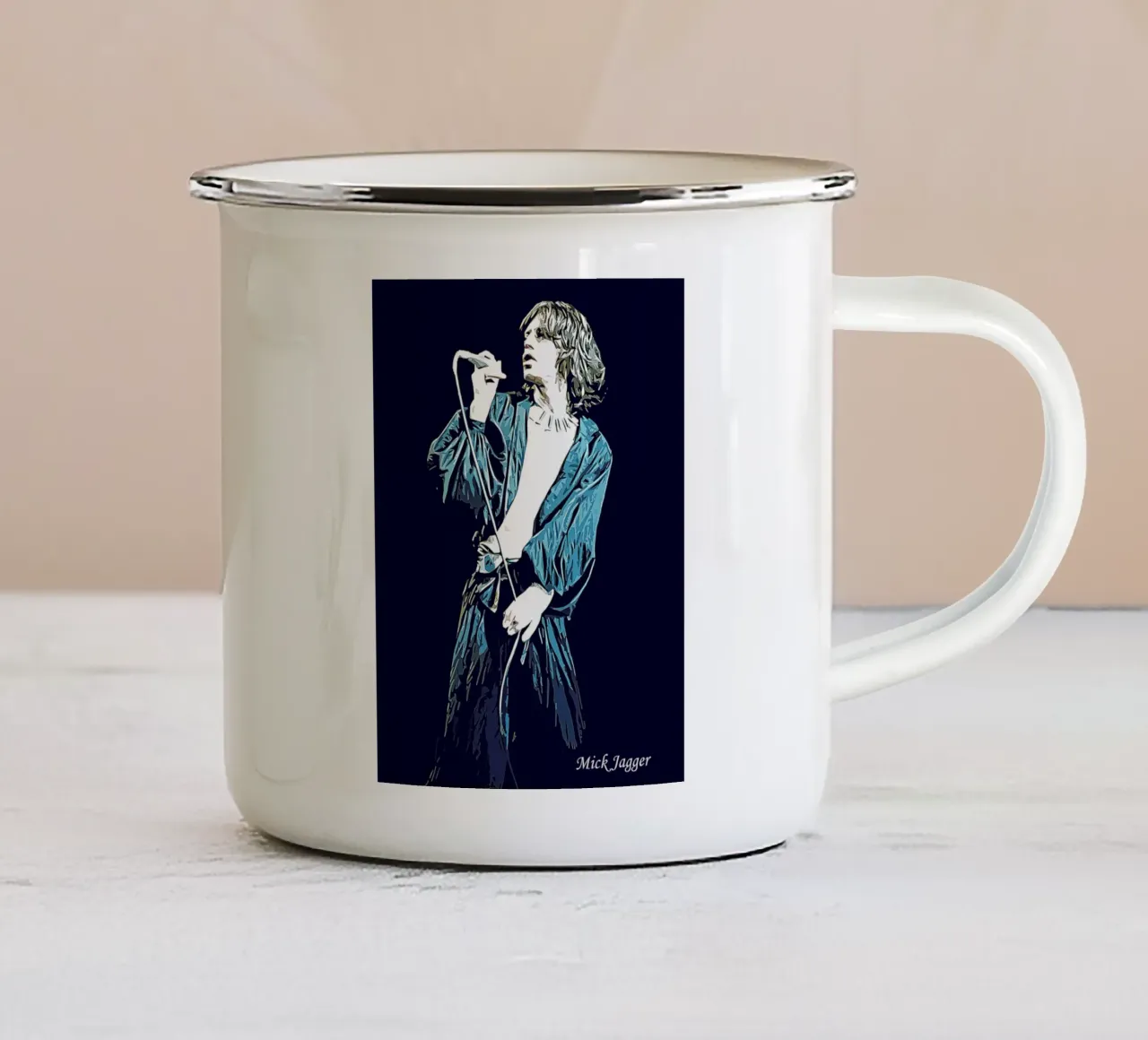 Arte di Jagger tazza in smalto da neonartroom