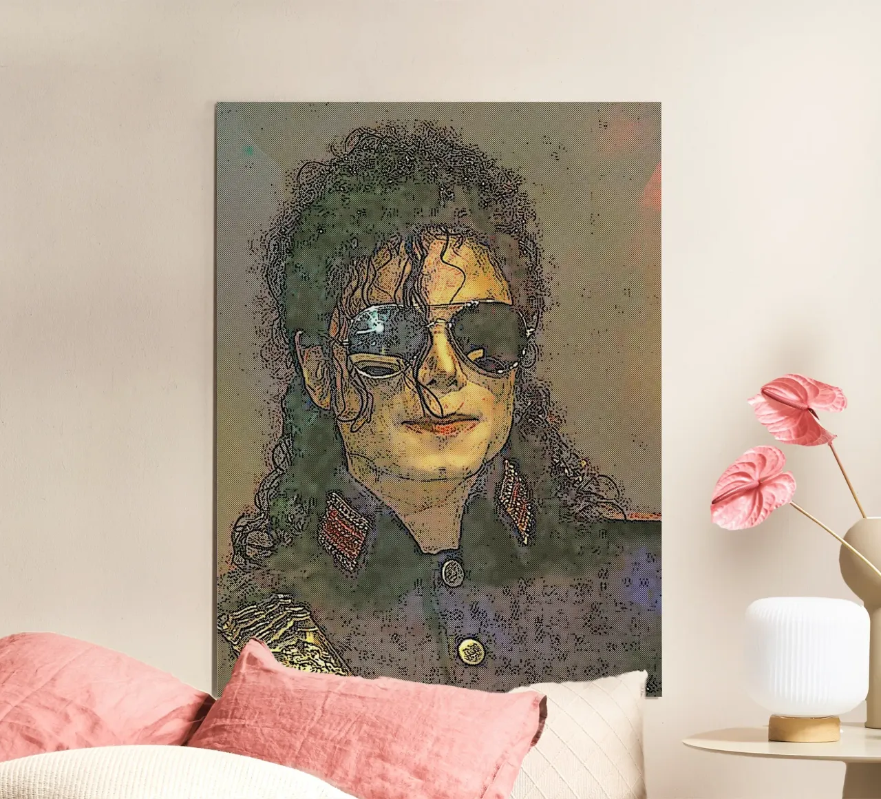 Arte di Michael Jackson poster con telaio in alluminio da neonartroom