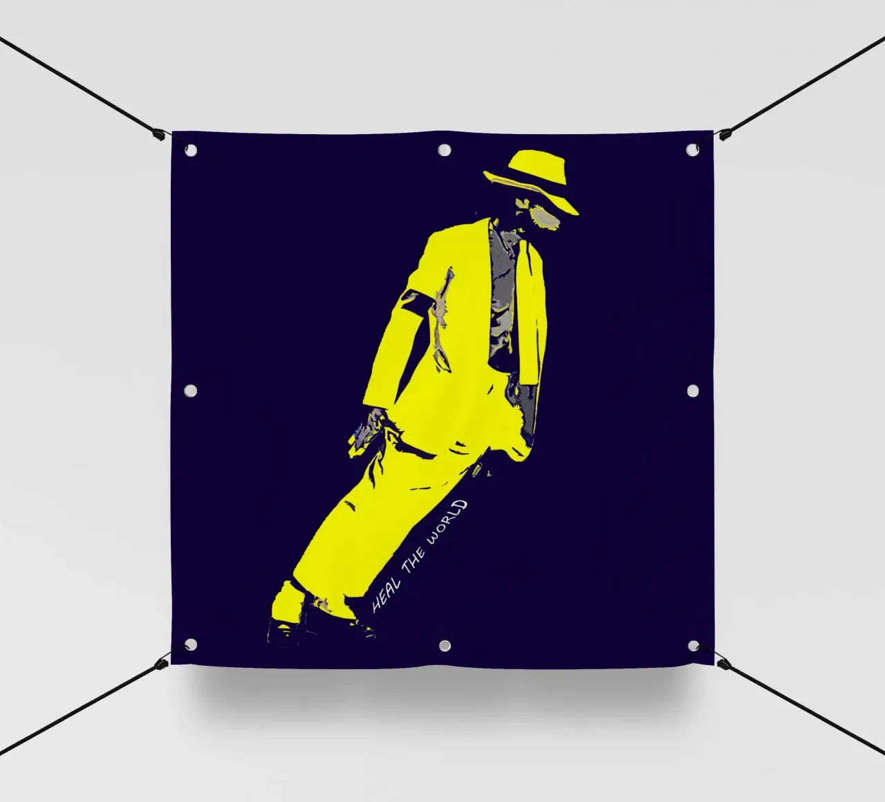 Guarisci il mondo di MJ telo in pvc da neonartroom