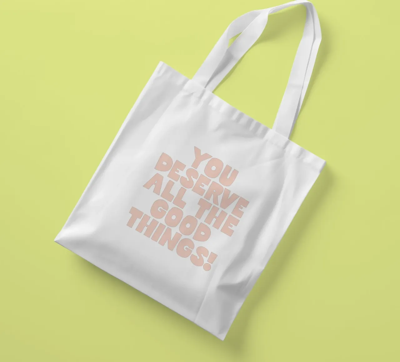 Ti meriti tutte le cose belle Design tipografico colorato borsa in juta da THE MOTIVATED TYPE