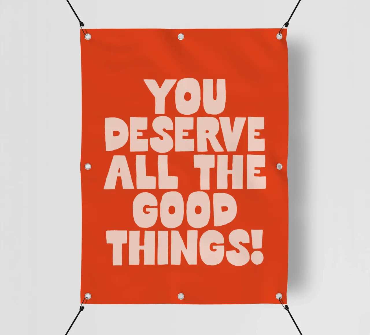 Ti meriti tutte le cose belle Design tipografico colorato telo in pvc da THE MOTIVATED TYPE