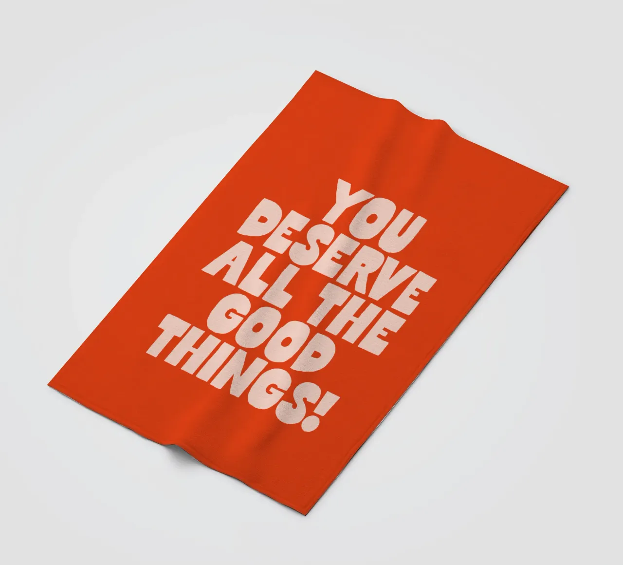 Ti meriti tutte le cose belle Design tipografico colorato coperta in pile da THE MOTIVATED TYPE