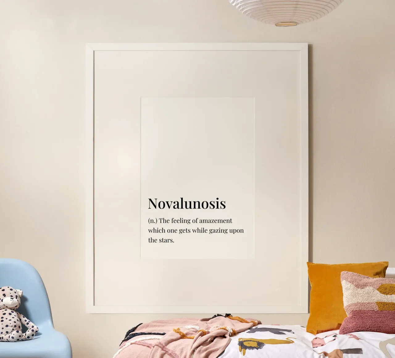 Definizione di novalunosi poster con telaio in alluminio da Paigaam Studio
