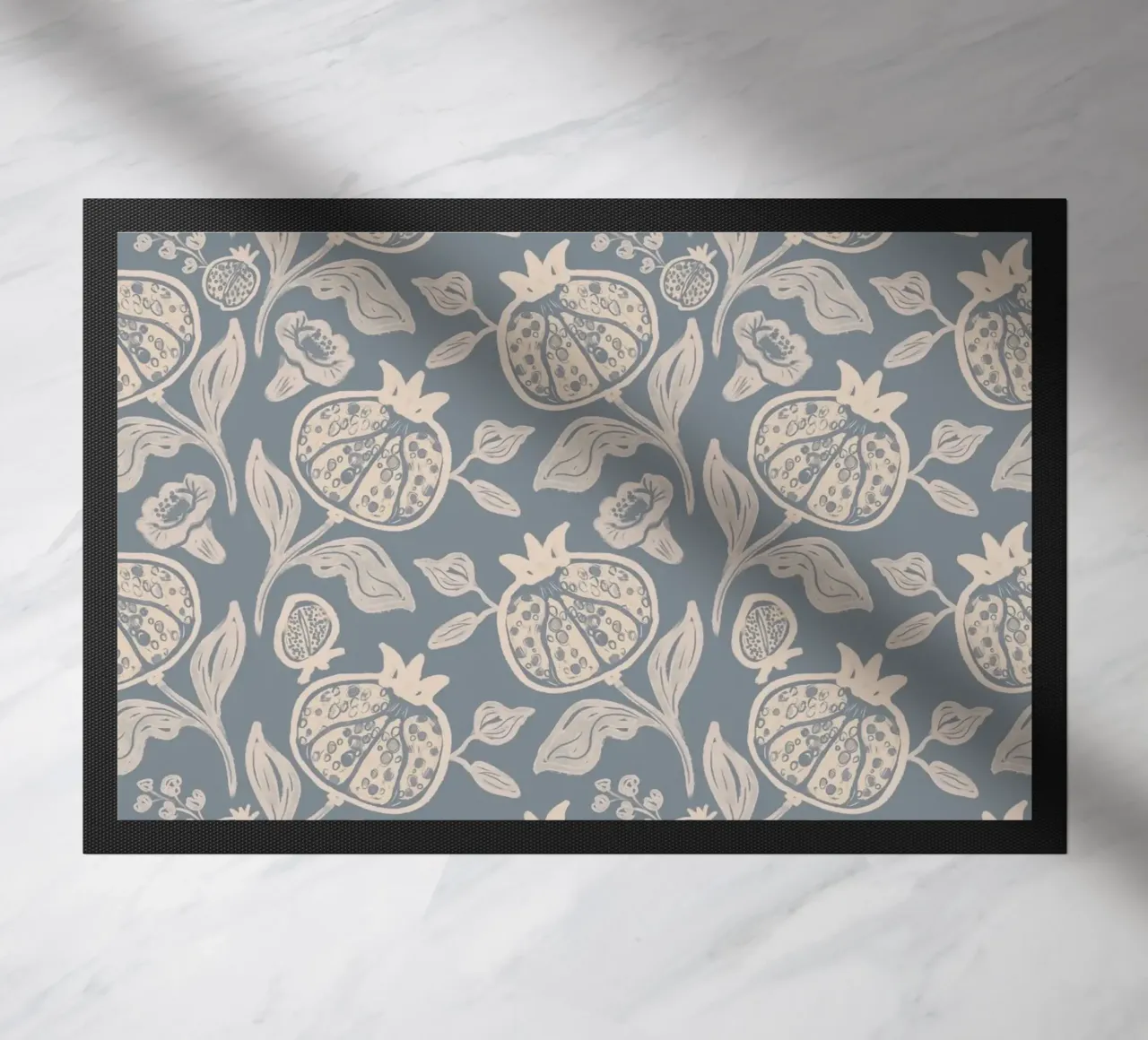 Pomegranates Botanical Fruits - Dusty Blue zerbino da anisillustration