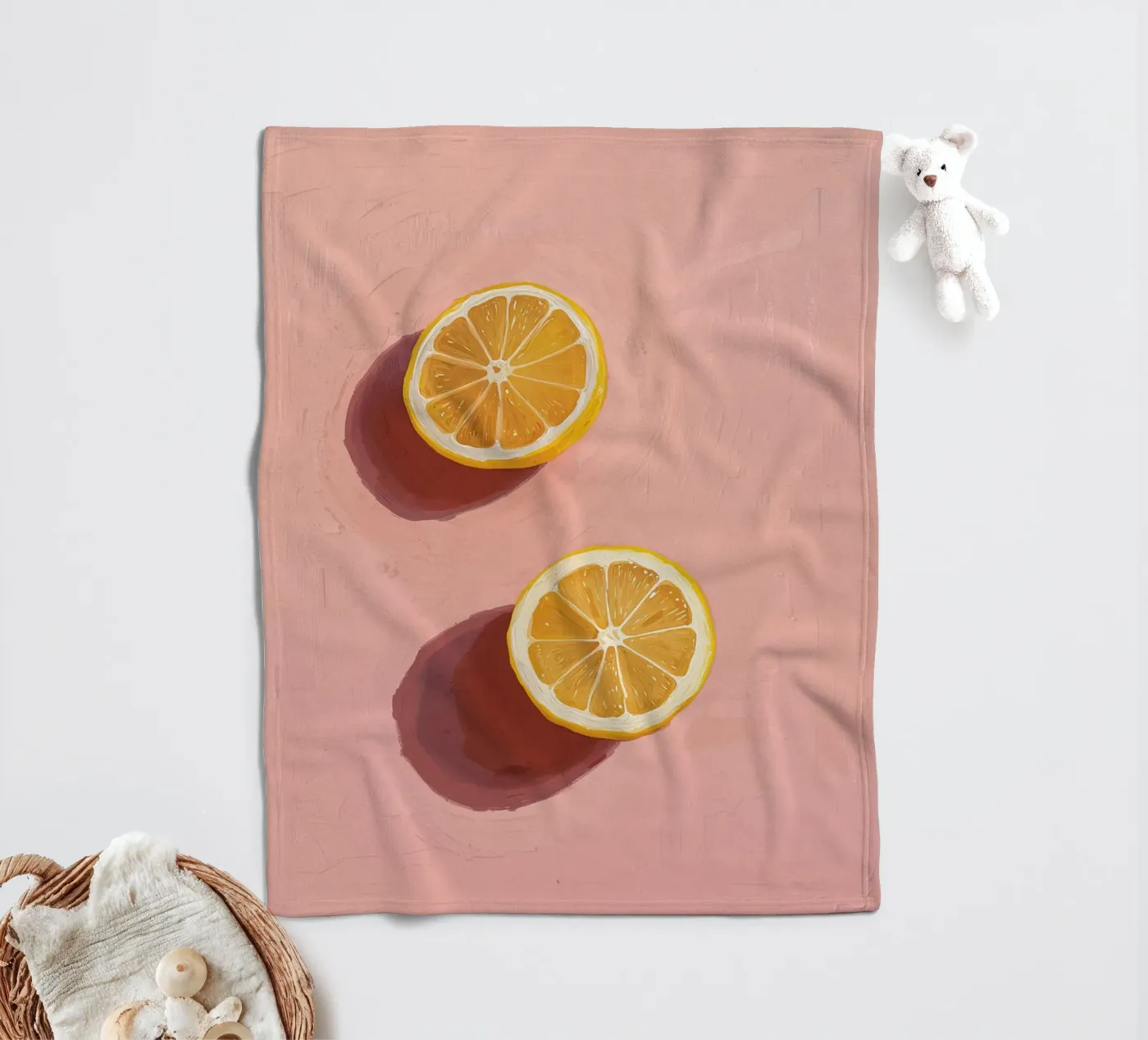 LEMON Fleecedecke von ilustration sofia doyle