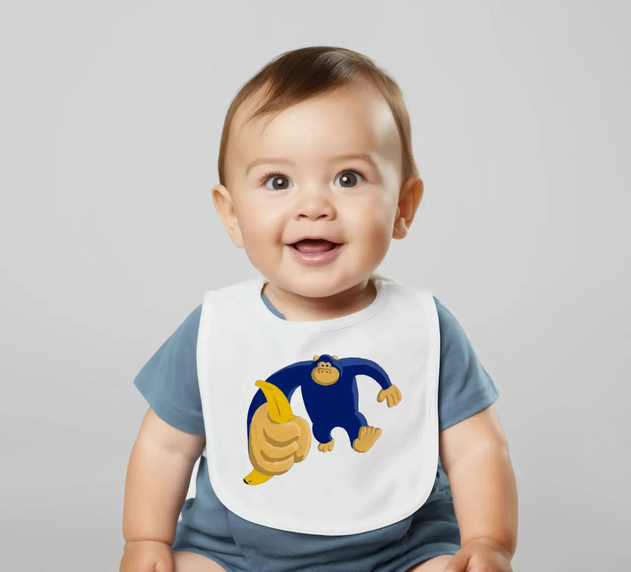 Gorilla blu bavaglino da Asobōze