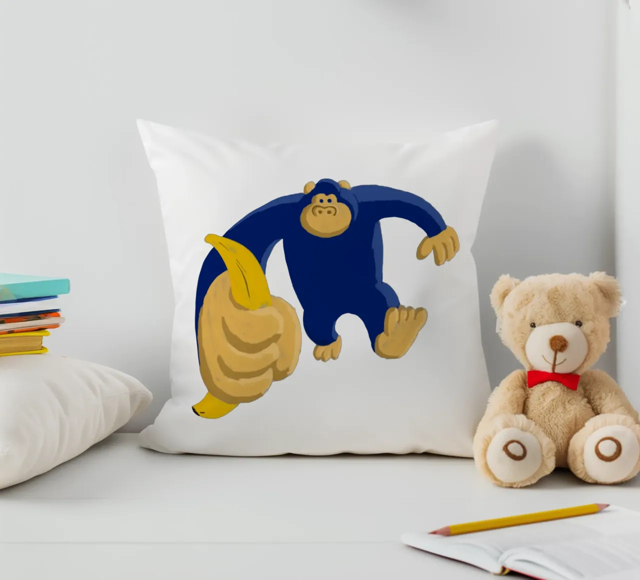 Gorilla blu cuscino da Asobōze