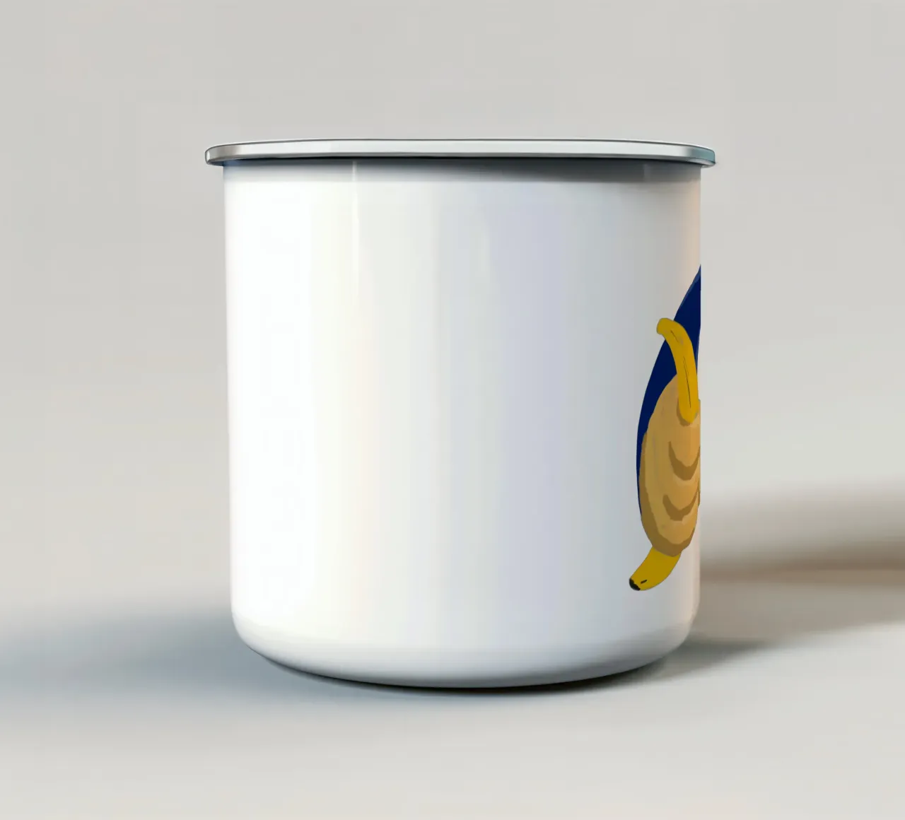 Gorilla blu tazza in smalto da Asobōze