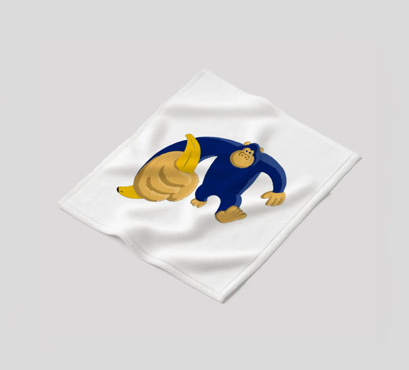 Blauer Gorilla Fleecedecke von Asobōze
