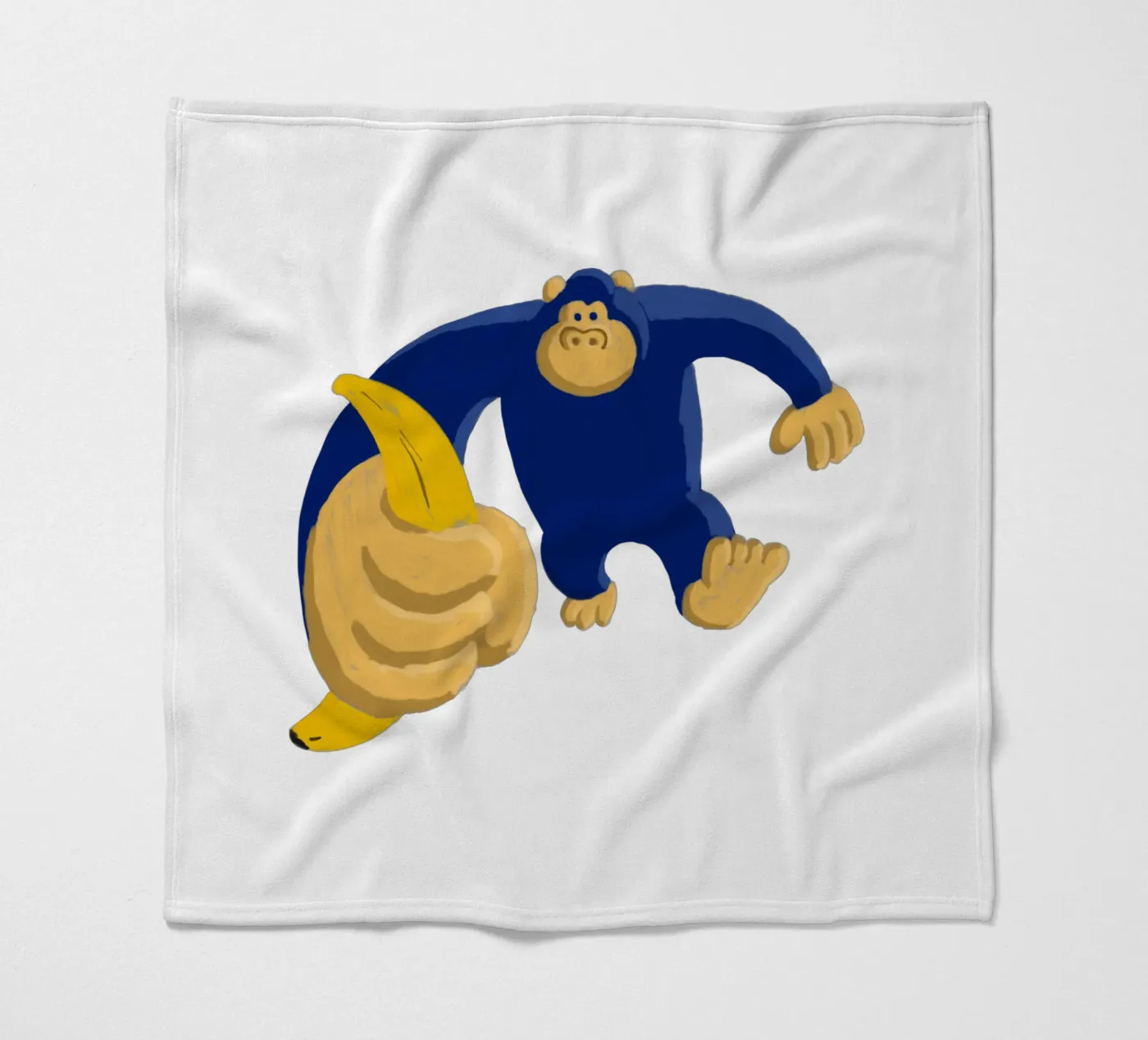 Blauer Gorilla Fleecedecke von Asobōze