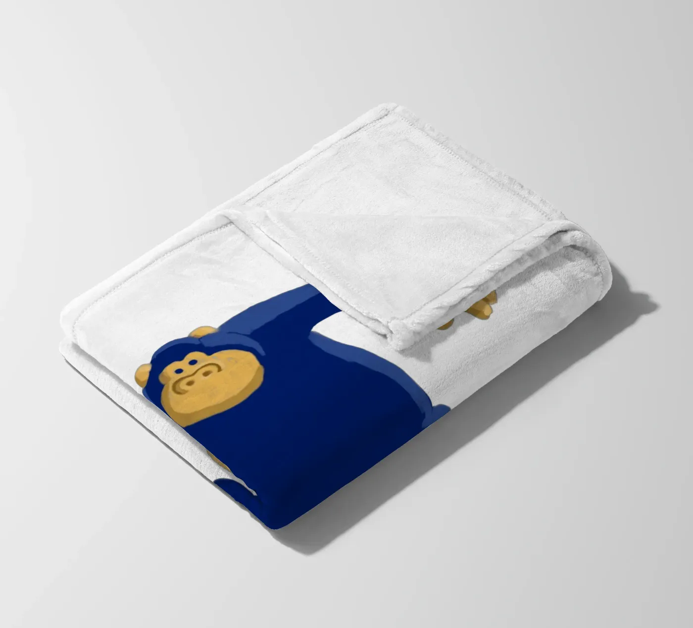 Blauer Gorilla Fleecedecke von Asobōze