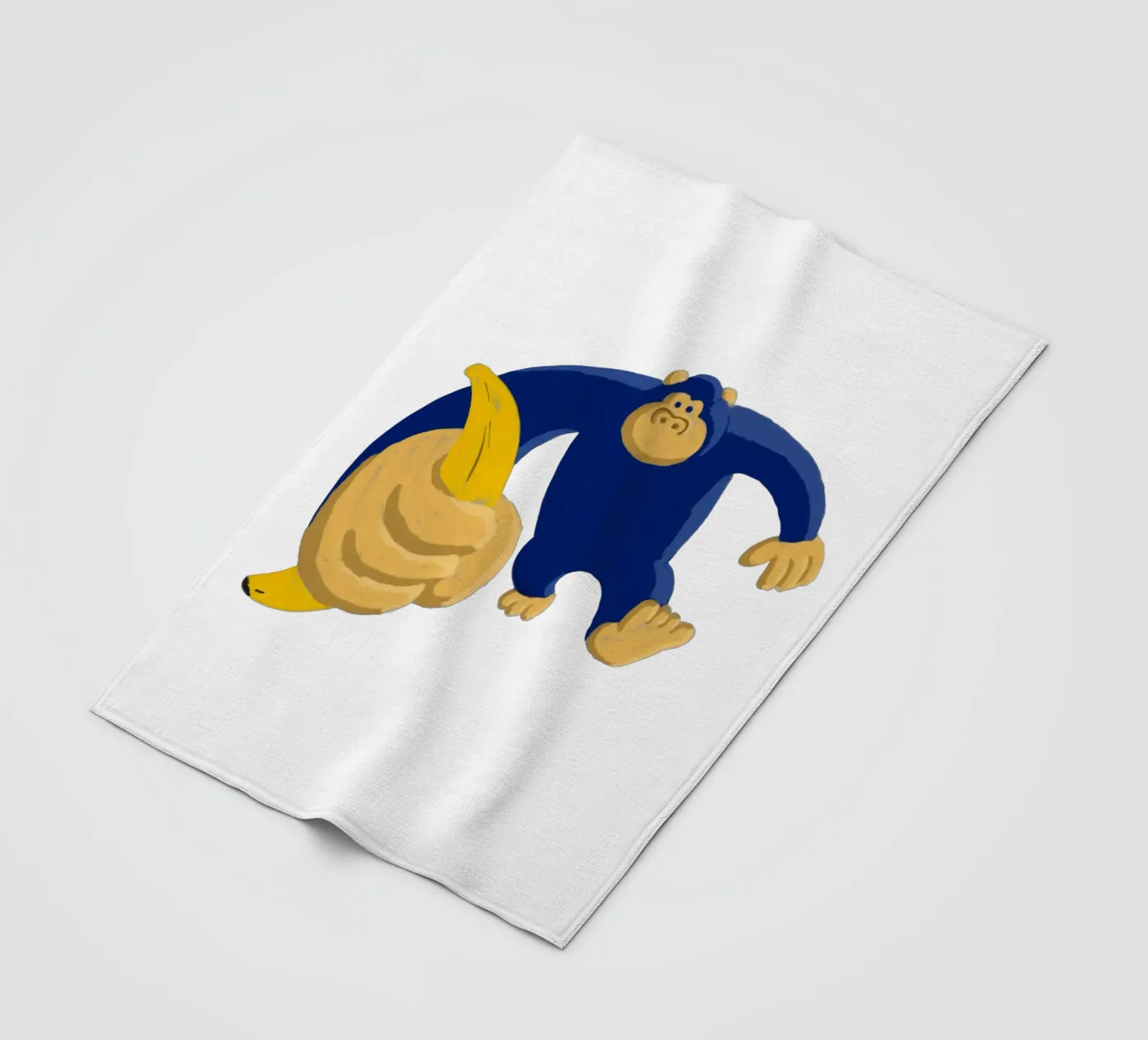 Blauer Gorilla Fleecedecke von Asobōze