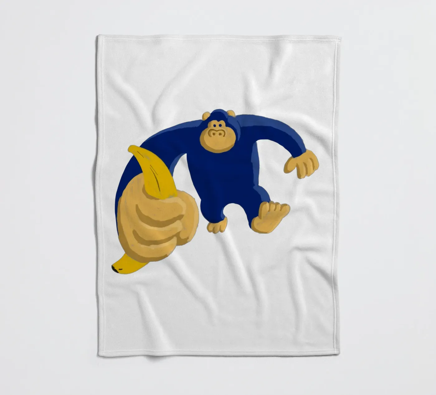 Blauer Gorilla Fleecedecke von Asobōze