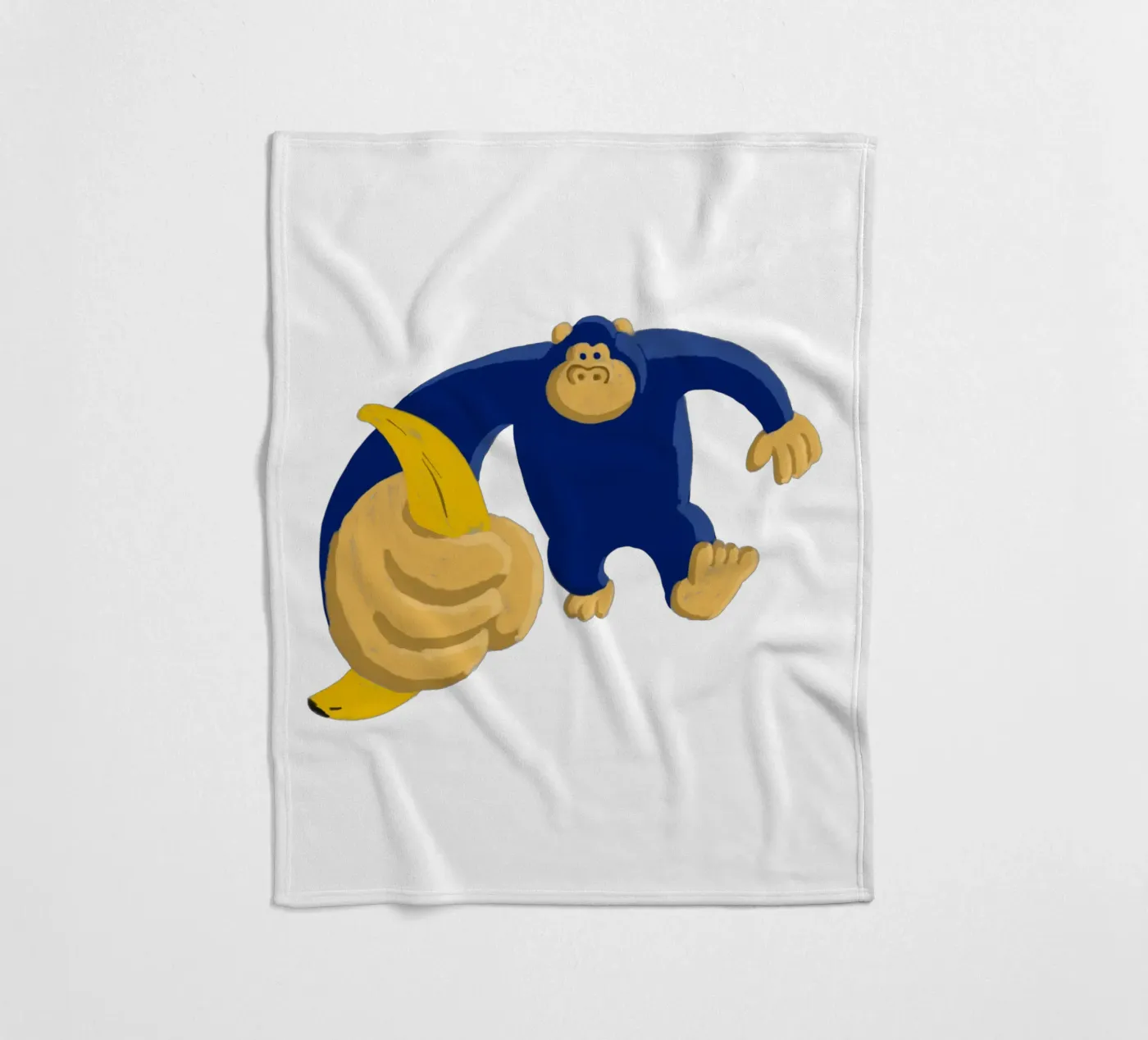 Blauer Gorilla Fleecedecke von Asobōze
