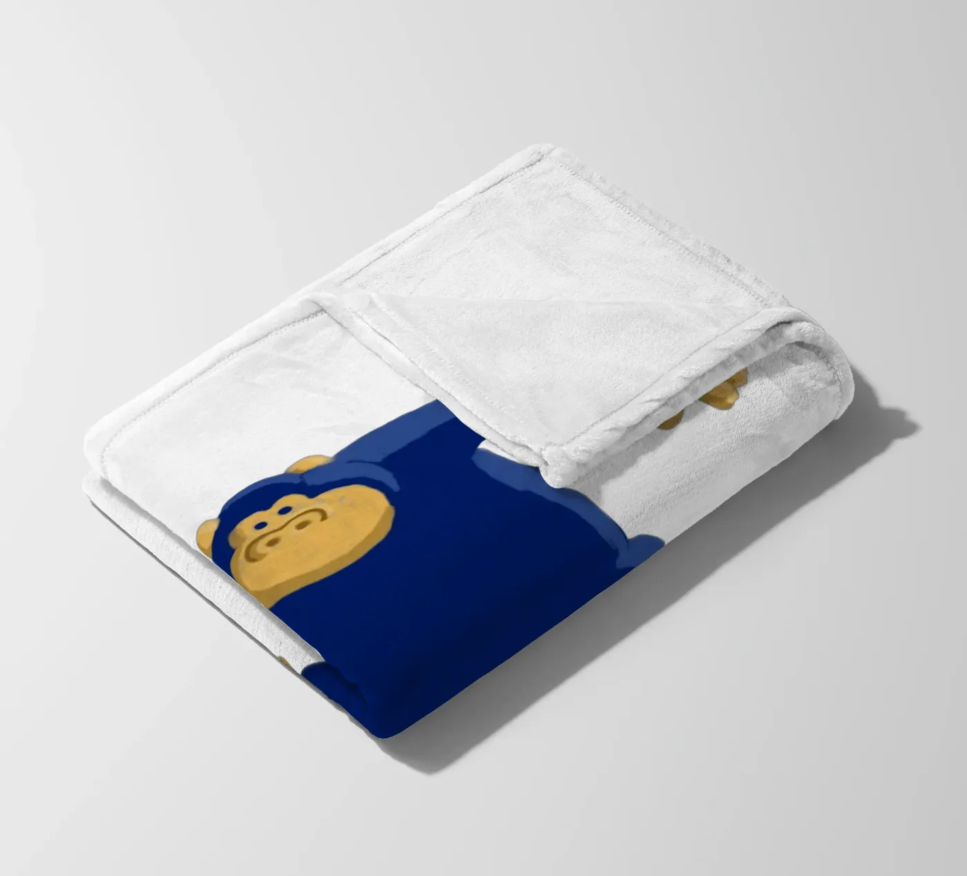 Blauer Gorilla Fleecedecke von Asobōze
