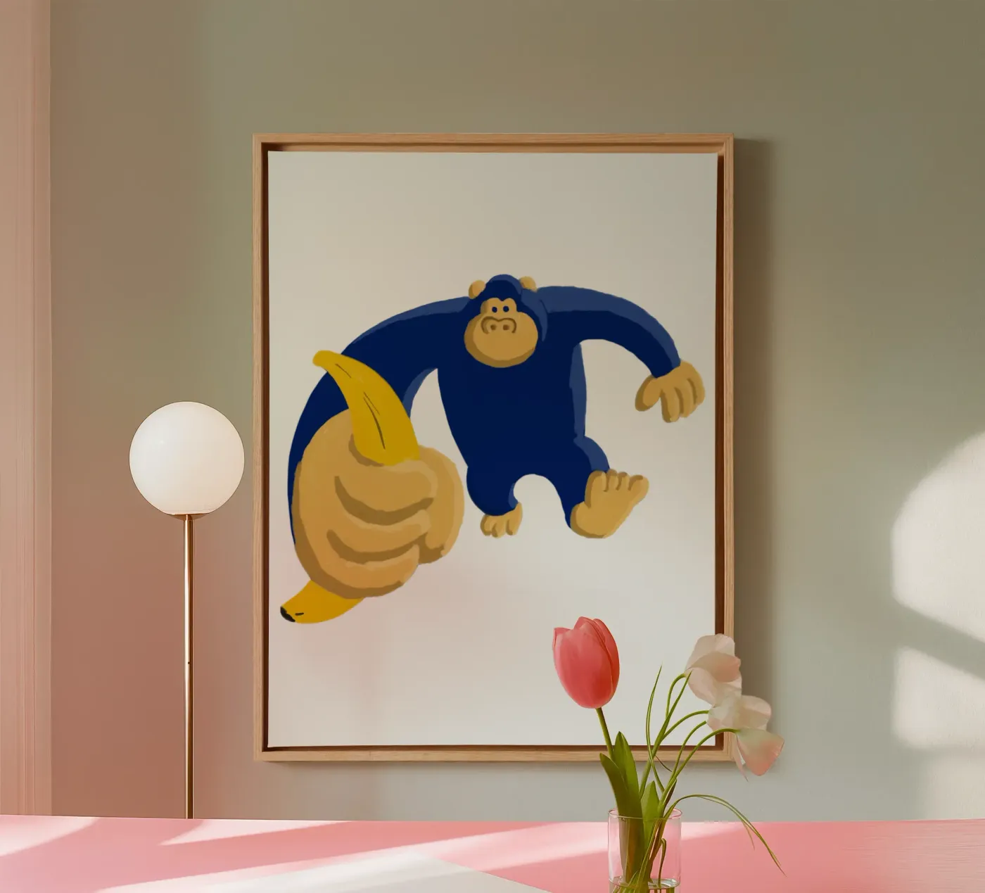 Gorilla blu tela da Asobōze