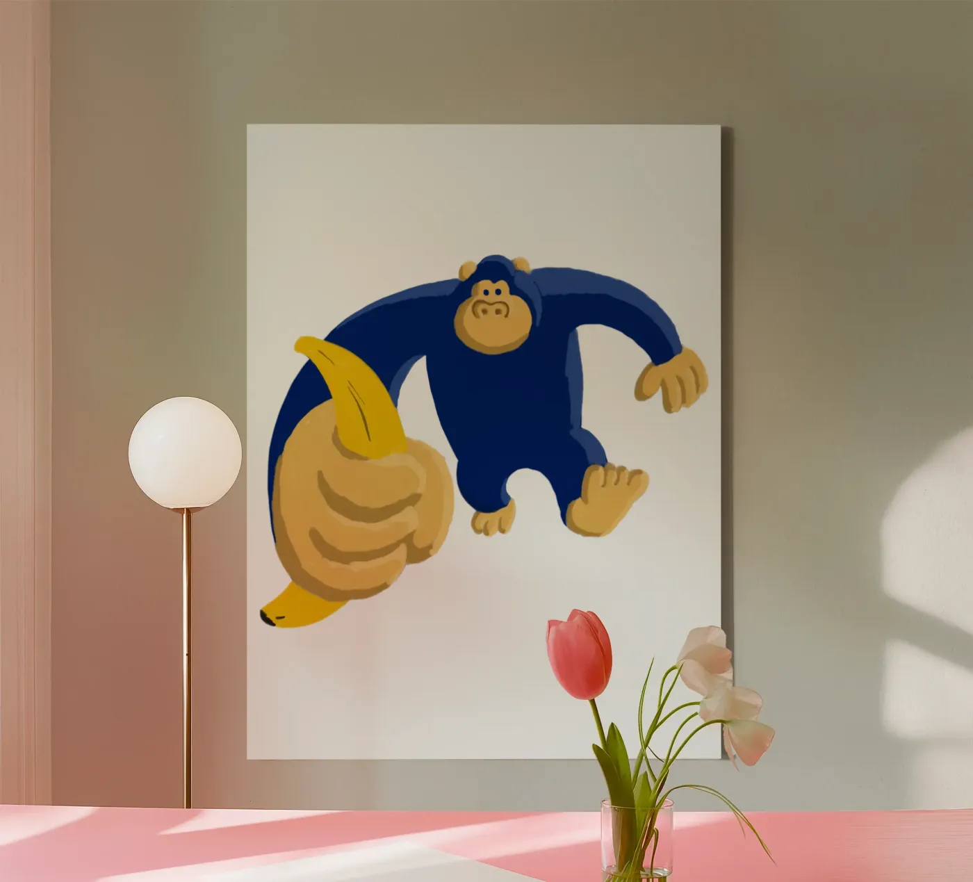 Gorilla blu tela da Asobōze