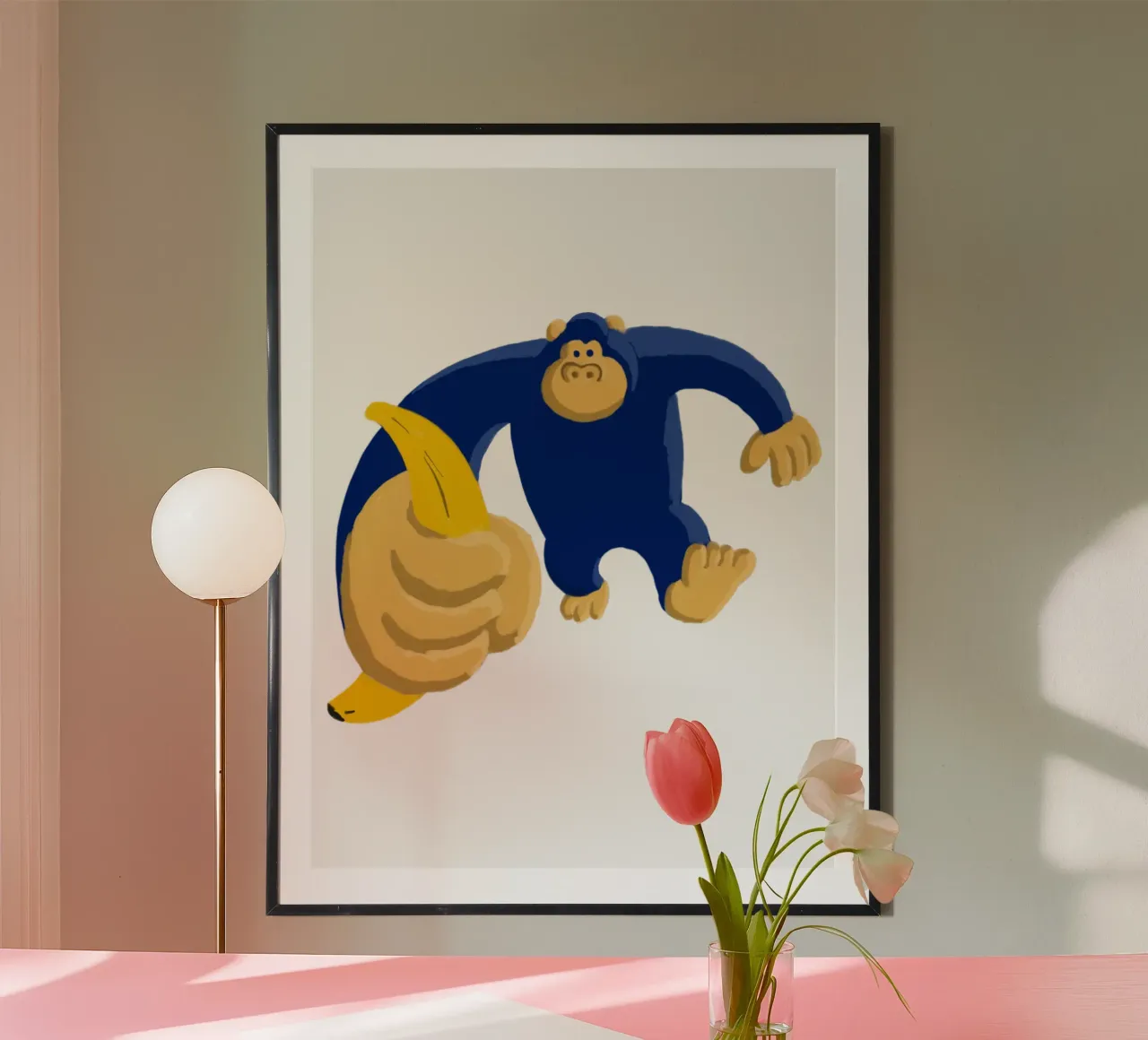 Gorilla blu poster da Asobōze