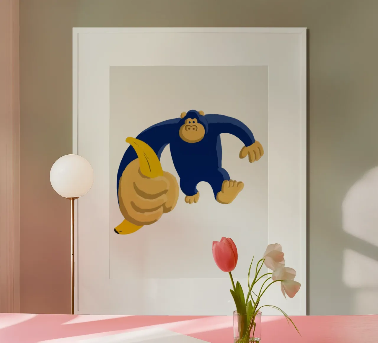 Gorilla blu poster da Asobōze