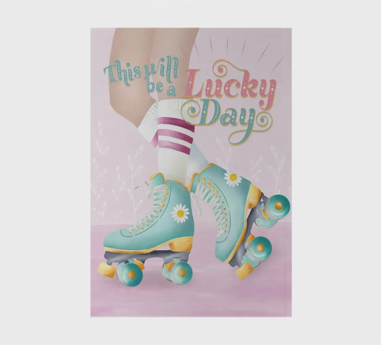 Roller Skater Mädchen. This will be a lucky day. notebook by CalliLetters