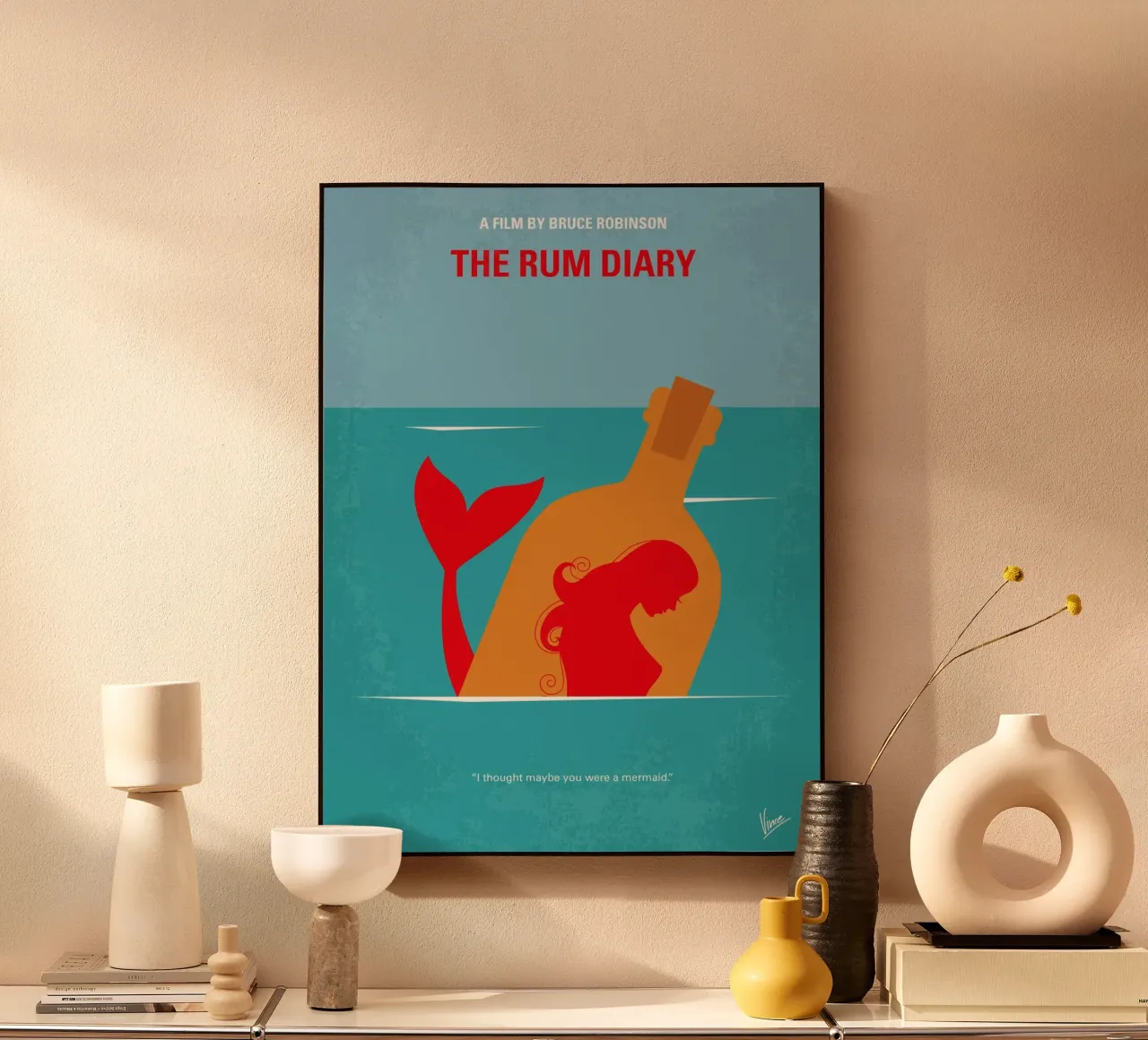 No925 My The Rum Diary minimal movie poster alluminio dibond da Chungkong
