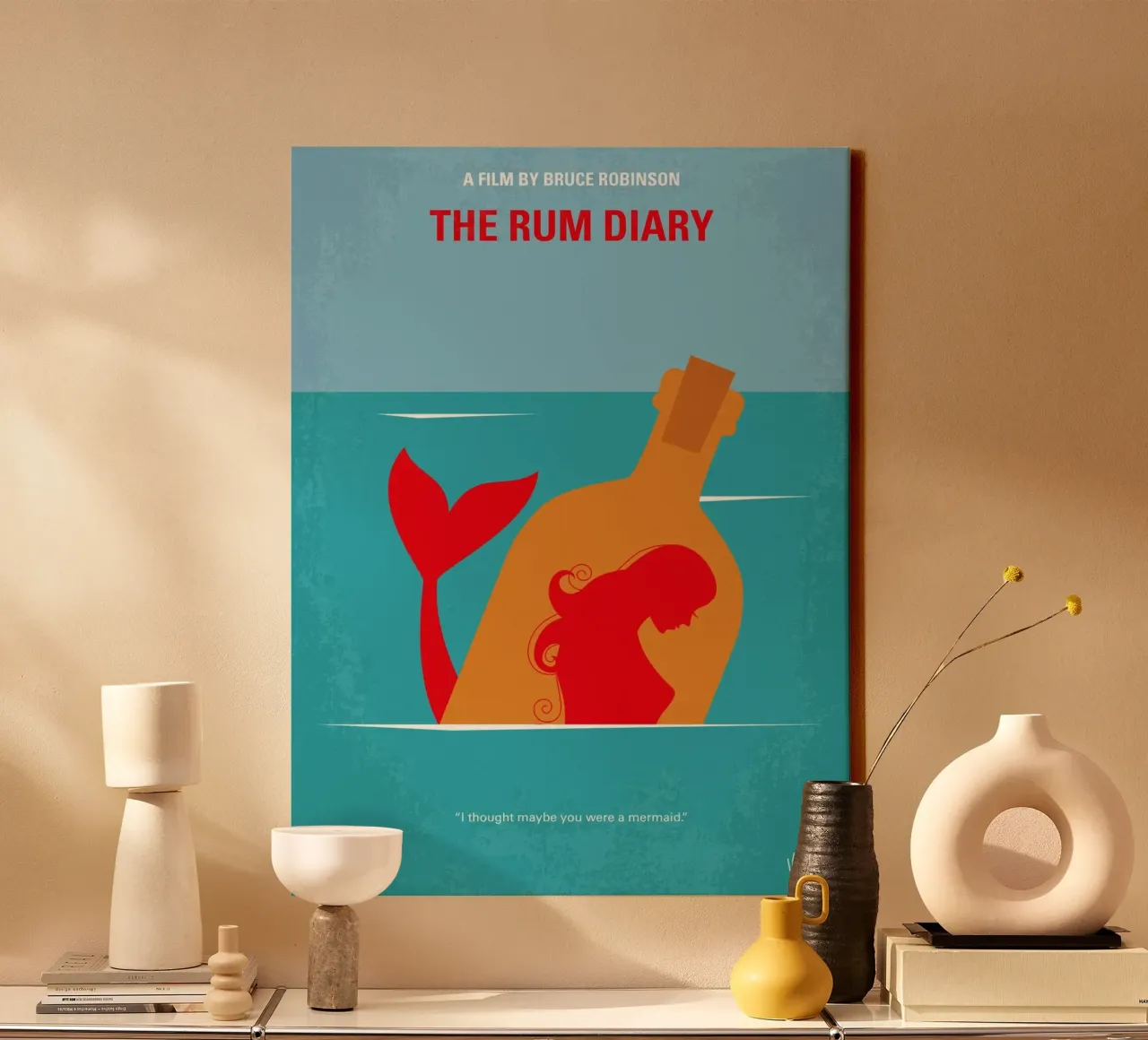 No925 My The Rum Diary minimal movie poster tela con Cornice a cassetta da Chungkong